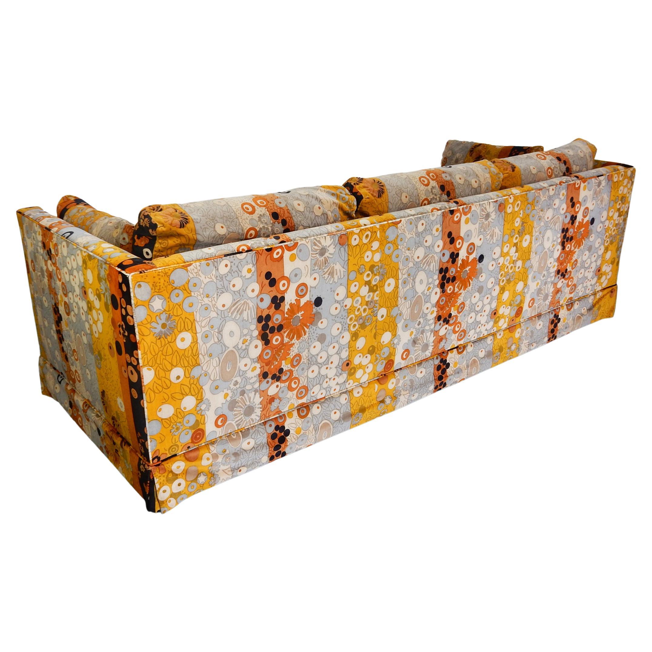 mid century sofa with ottoman