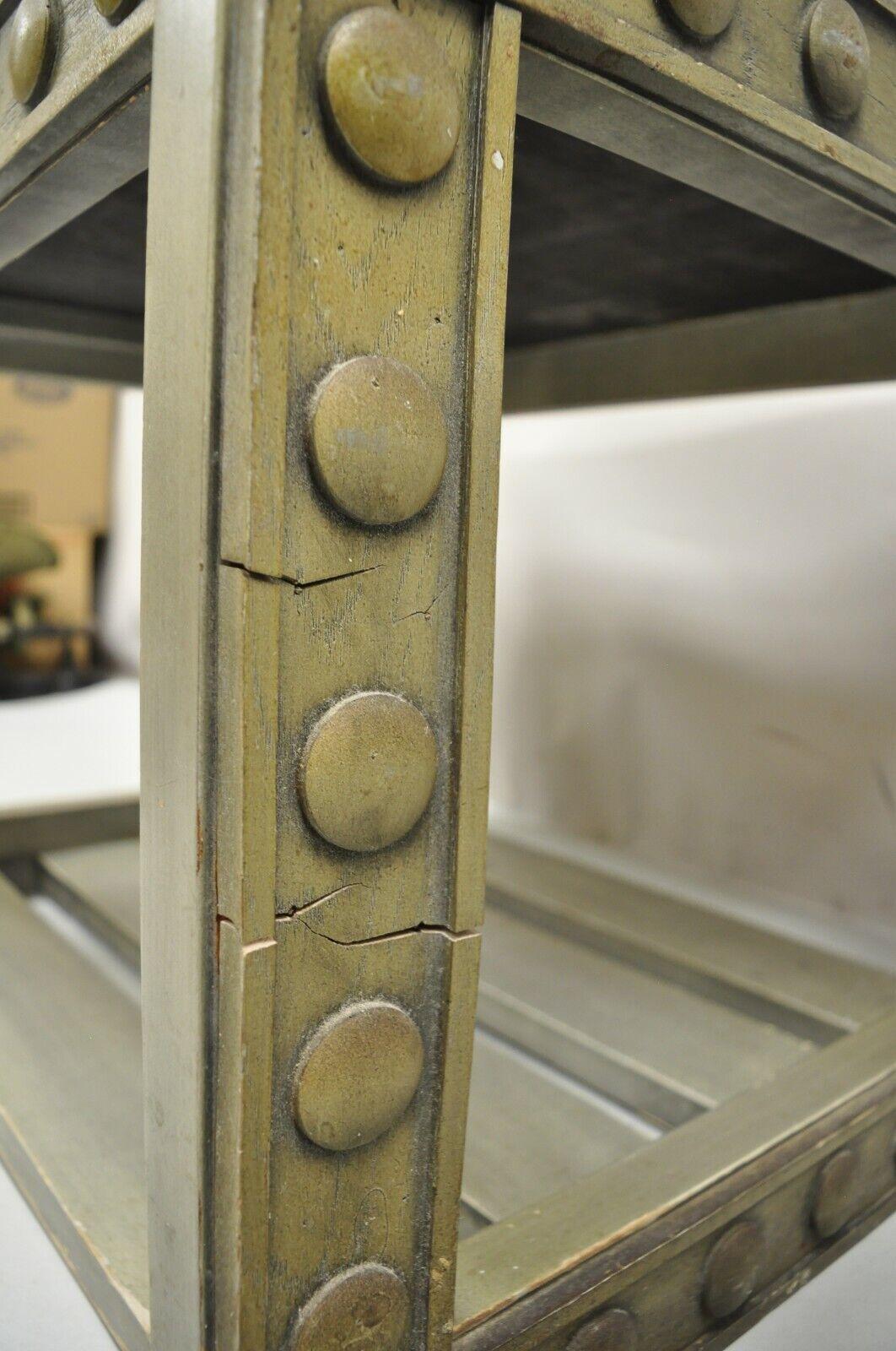Table d'appoint en argent de style James Mont moderne du milieu du siècle dernier en vente 2