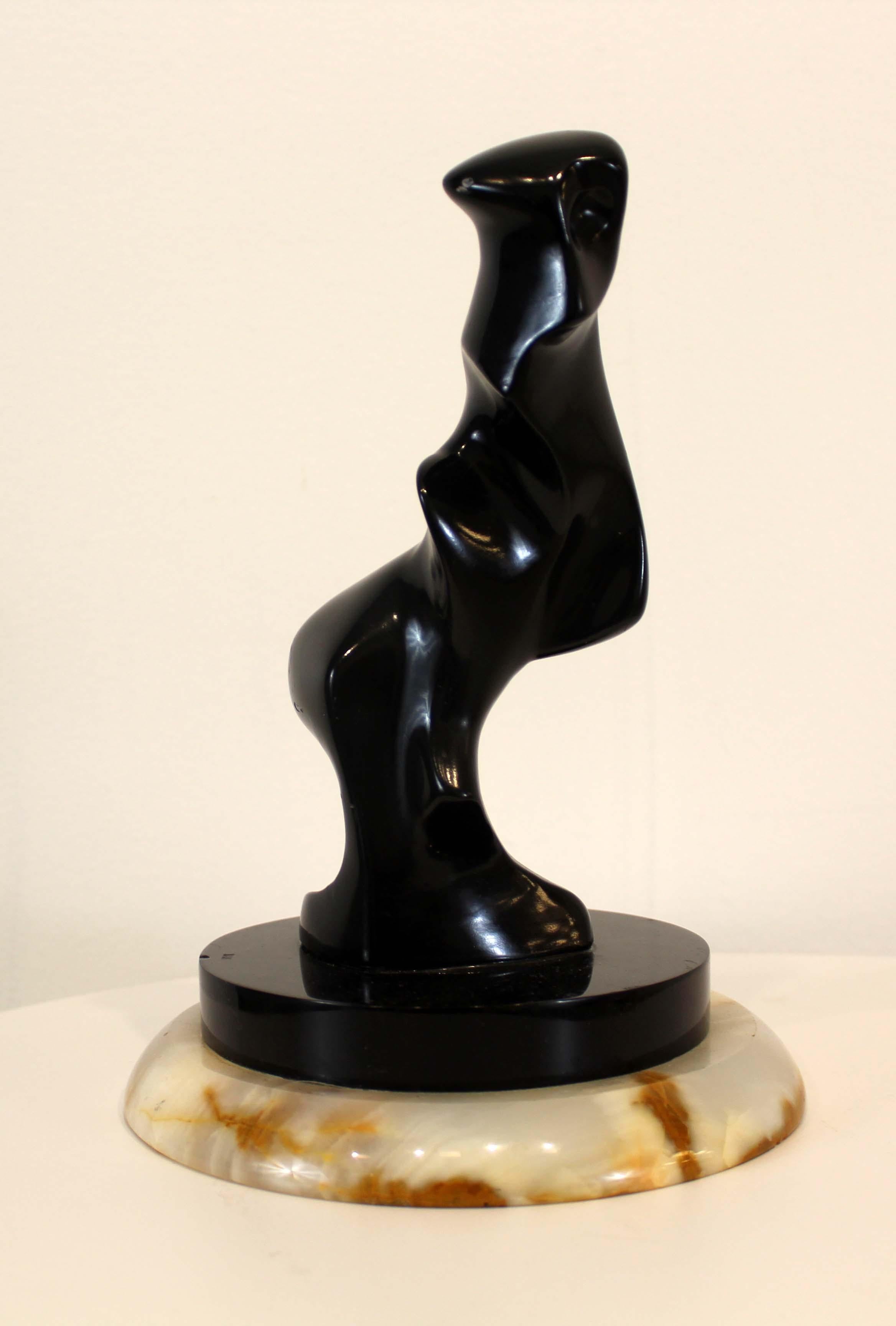 Late 20th Century Mid-Century Modern James Nani Famous Sculpture on Marble Base, 1970s For Sale