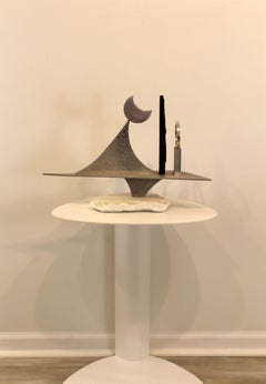 Mid-Century Modern James Nani Sun & Moon Divided 98 Modern Sculpture, 1970s