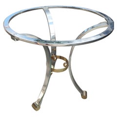Mid-Century Modern Jansen Style Glass Top Side End Table