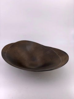 Mid-Century Modern Japanese Ceramic Ikebana Organic Shape Bowl