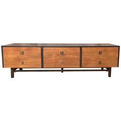 Mid-Century Modern Japanese Elm Six-Drawer Low Sideboard