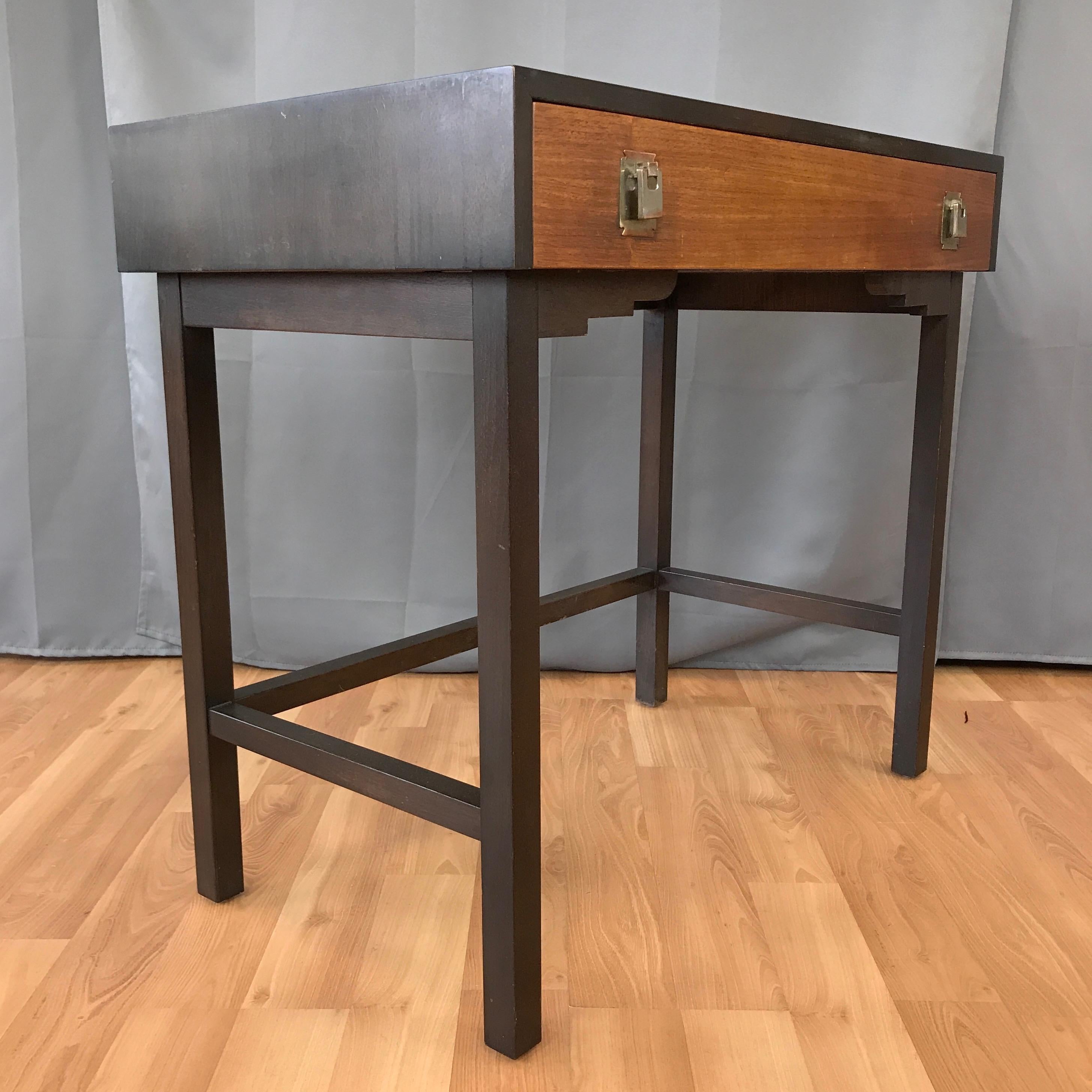 Metal Mid-Century Modern Japanese Elm Vanity or Desk