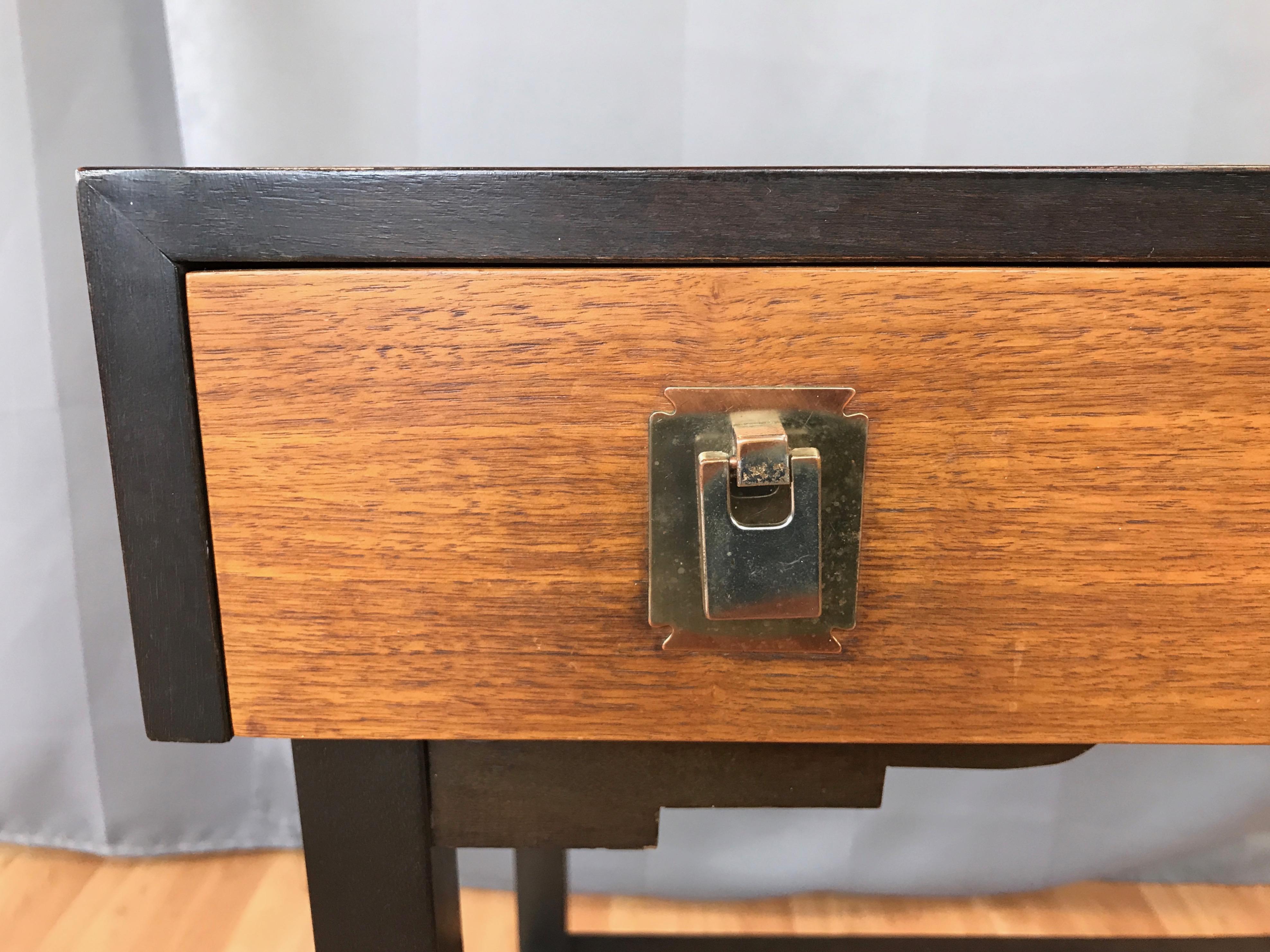 Mid-Century Modern Japanese Elm Vanity or Desk 4