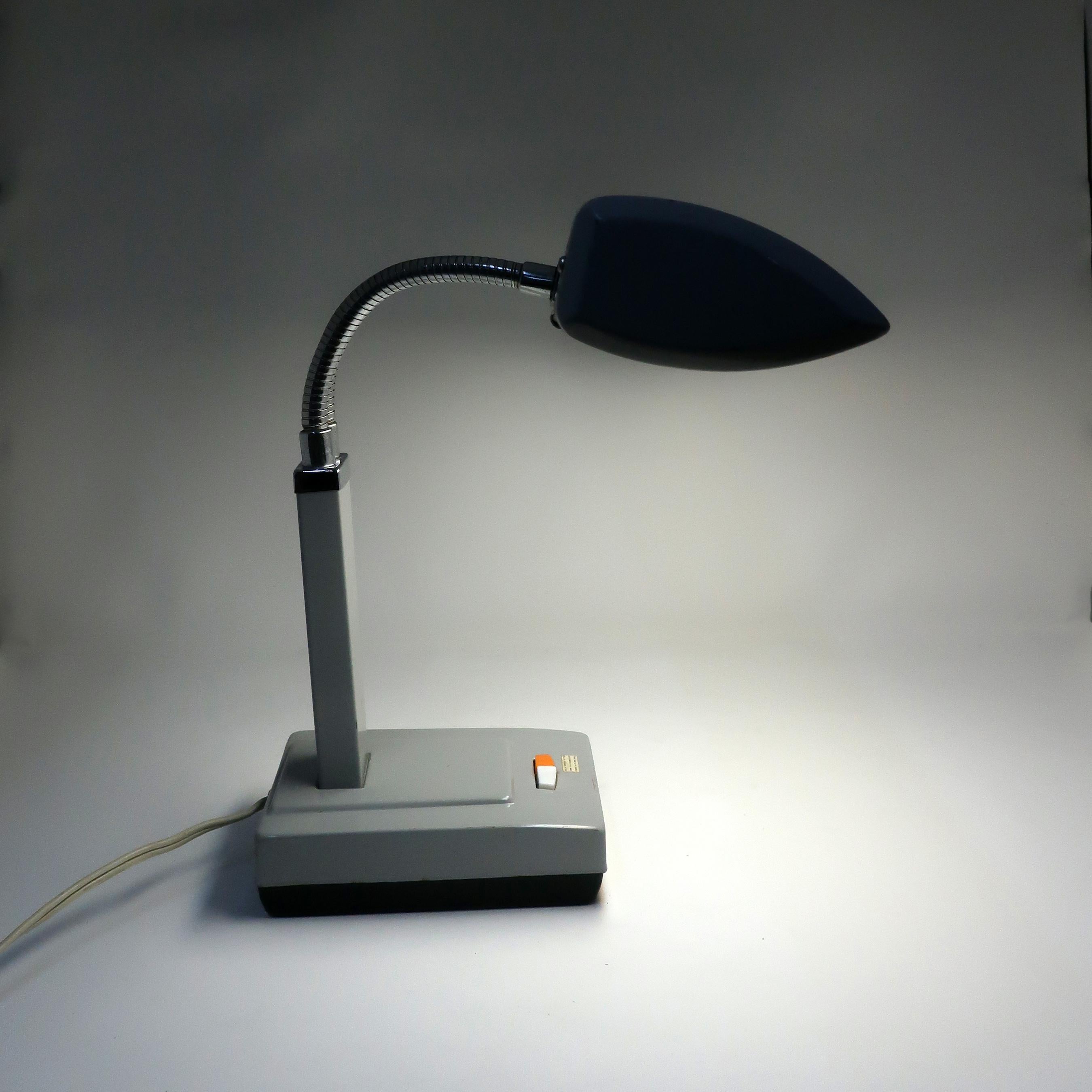 Mid-Century Modern Japanese Gray Desk Lamp 1