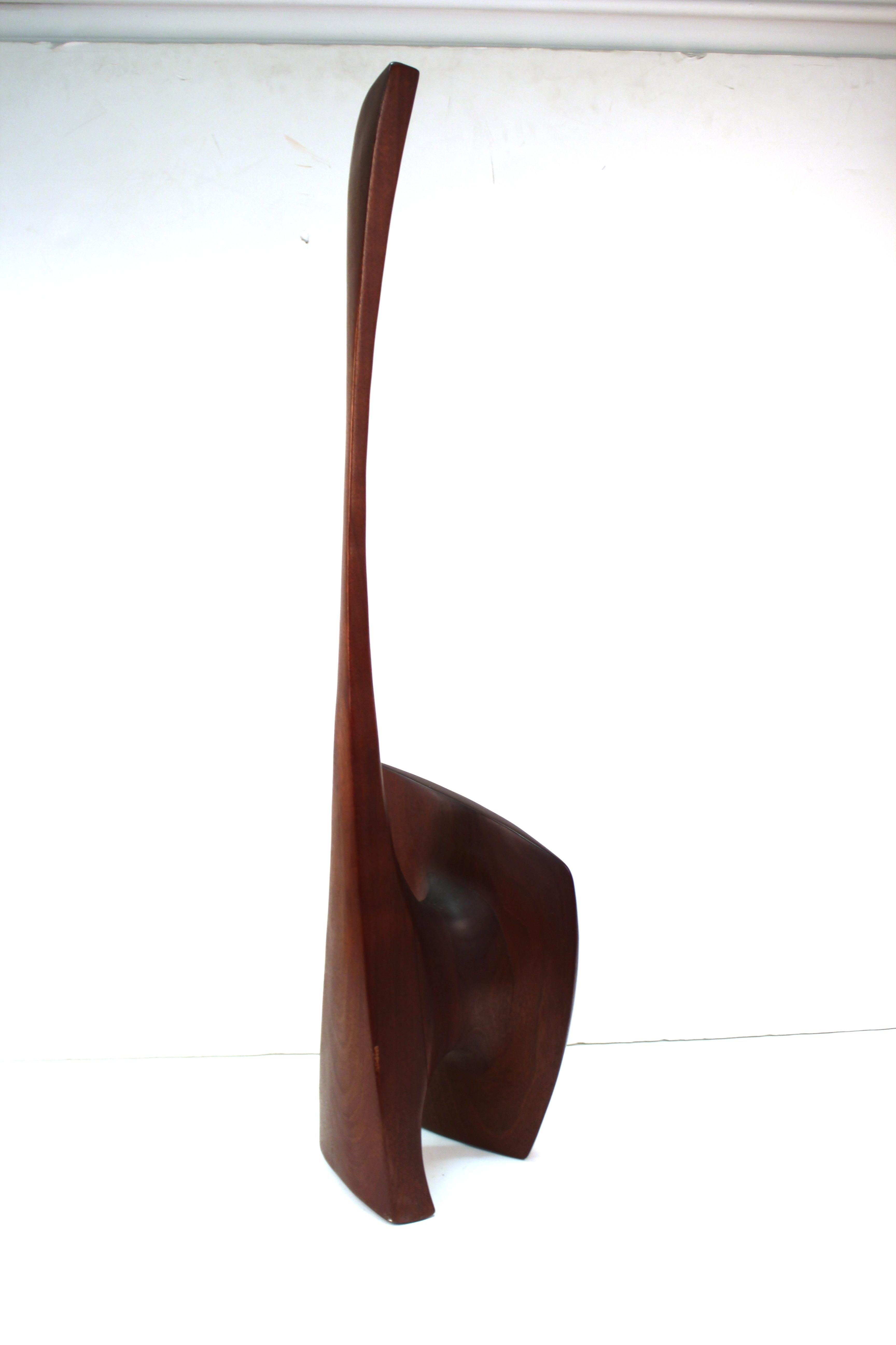 mid century modern wood sculpture