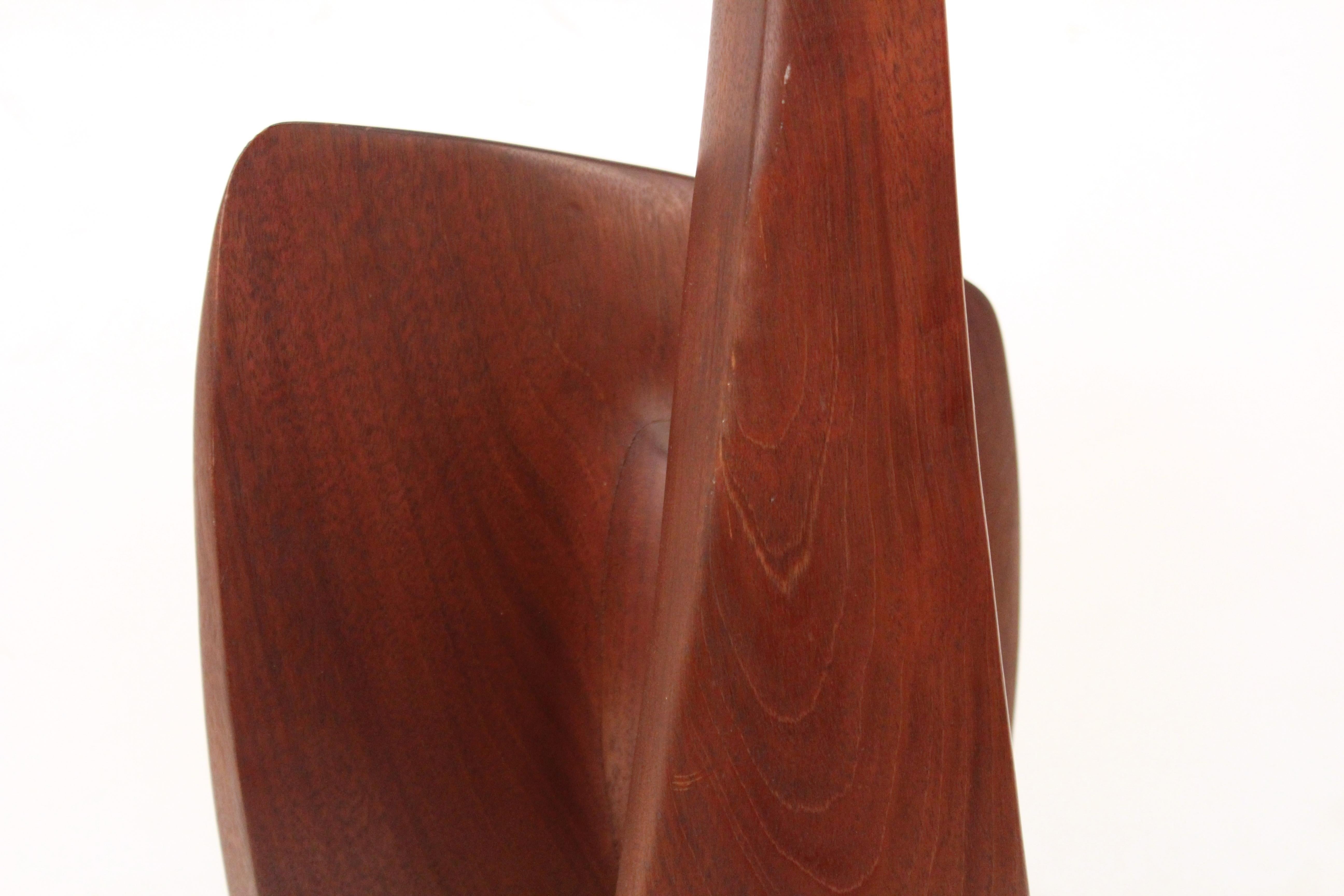 20th Century Mid-Century Modern Japanese Inspired Abstract Carved Teak Wood Sculpture
