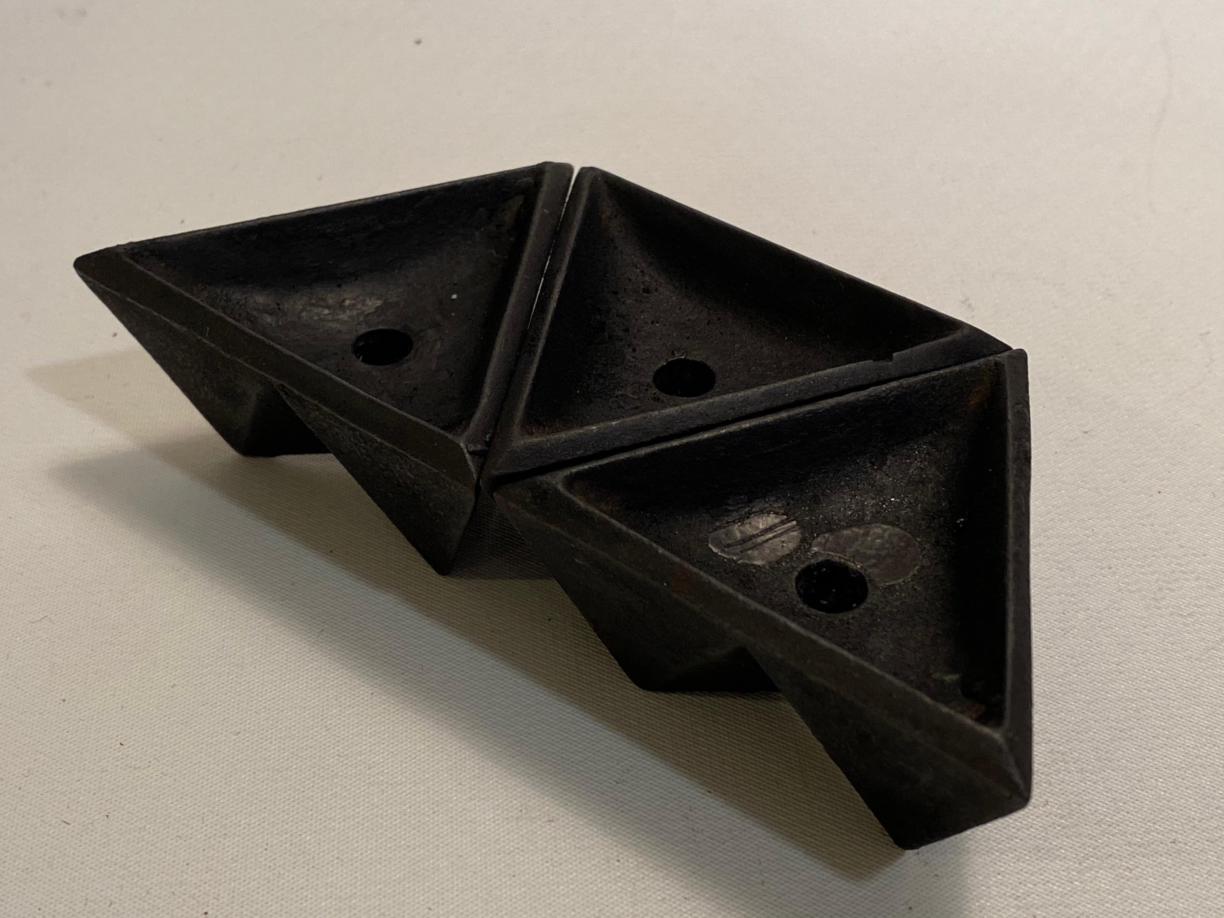 Mid-20th Century Mid-Century Modern Japanese Iron Origami Candle Holders