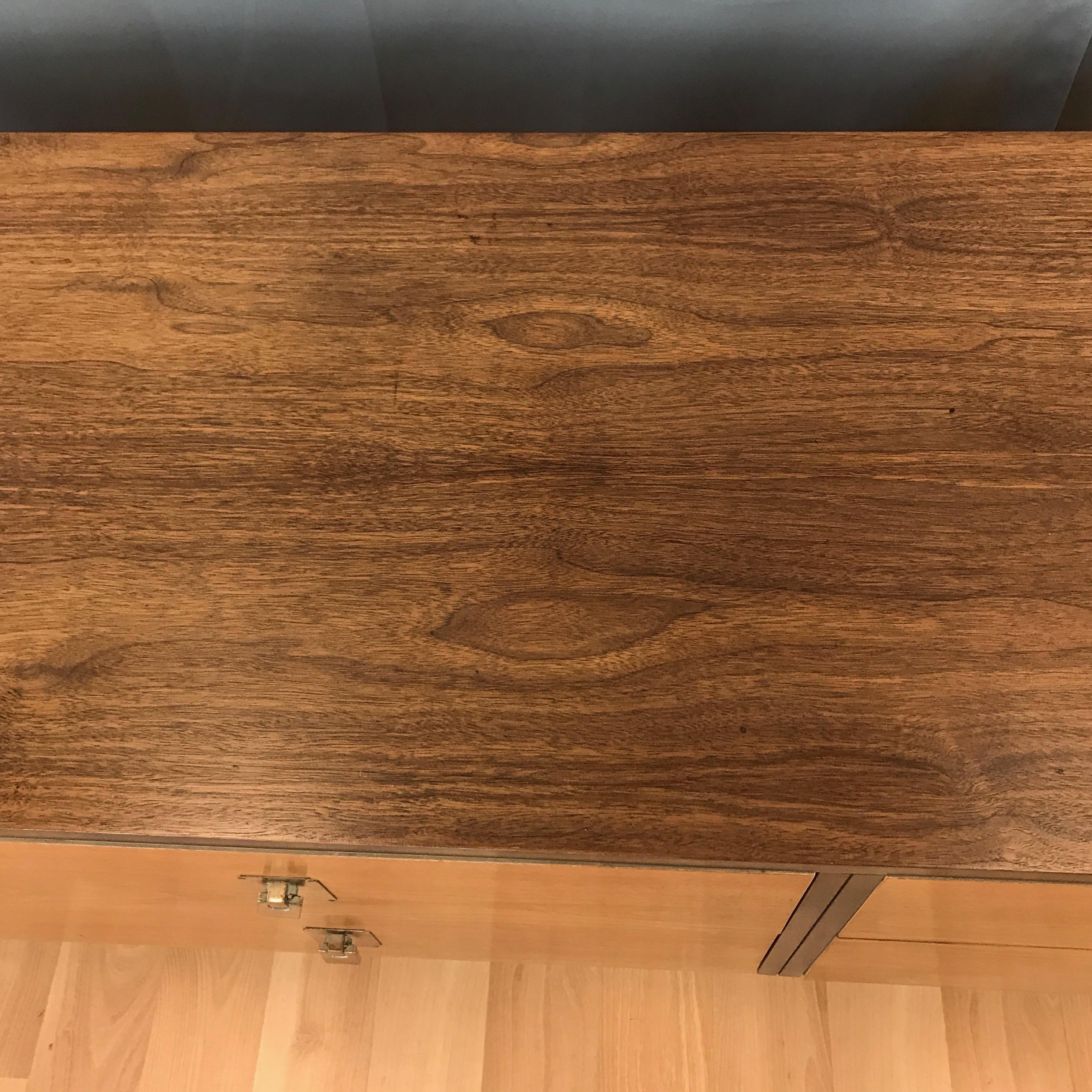 Mid-Century Modern Japanese Elm Six-Drawer Low Sideboard 2