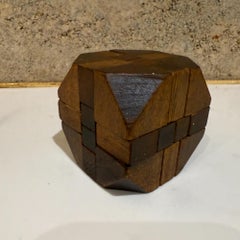 Mid-Century Modern Japanese Wood Kumiki Puzzle Made In Japan Woodwork Wooden toy