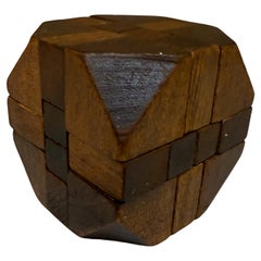 Puzzle Kumiki in legno giapponese di metà secolo Made In Japan Wood Wood toy
