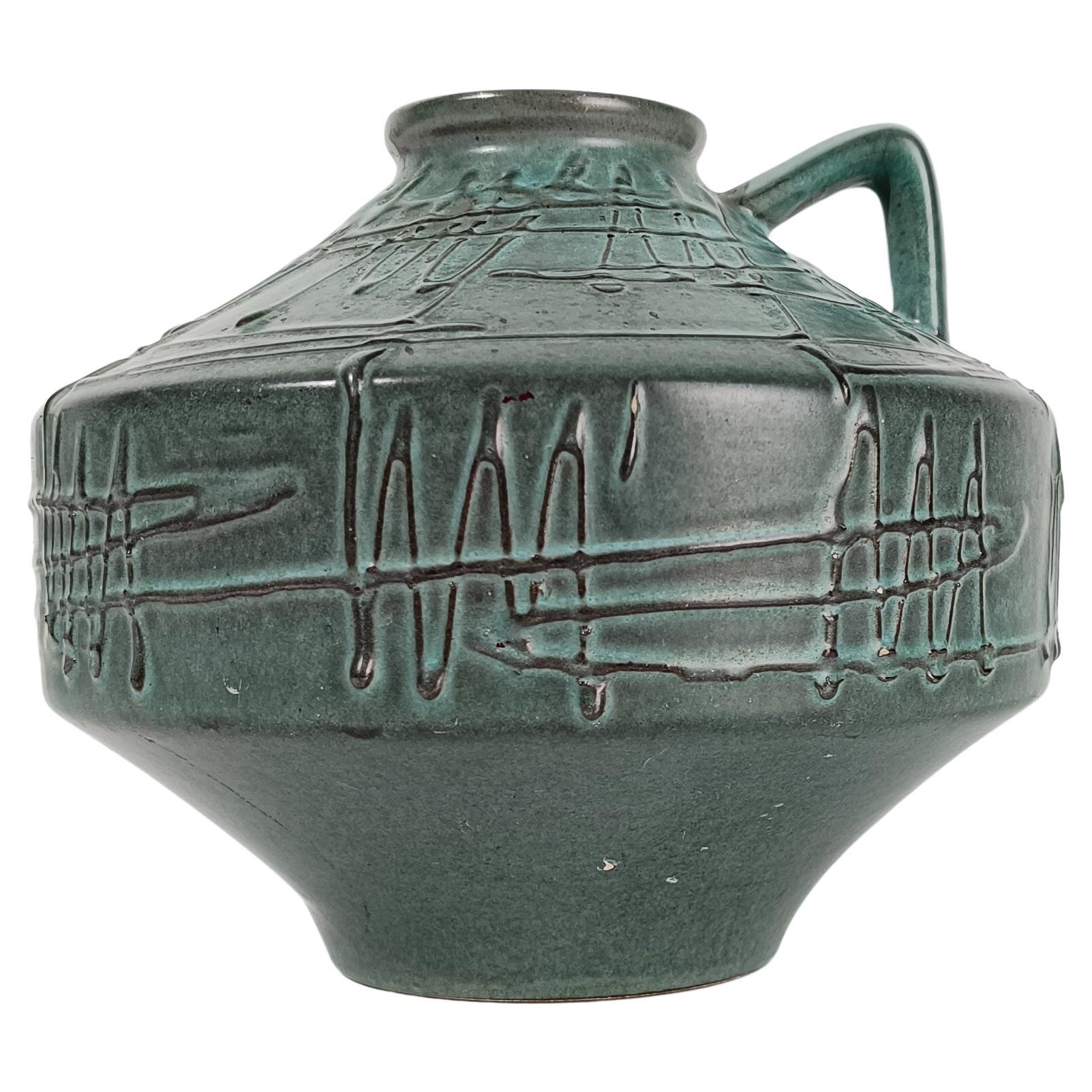 Pot/vase de style primitif fabriqué en Allemagne de l'Ouest, années 70