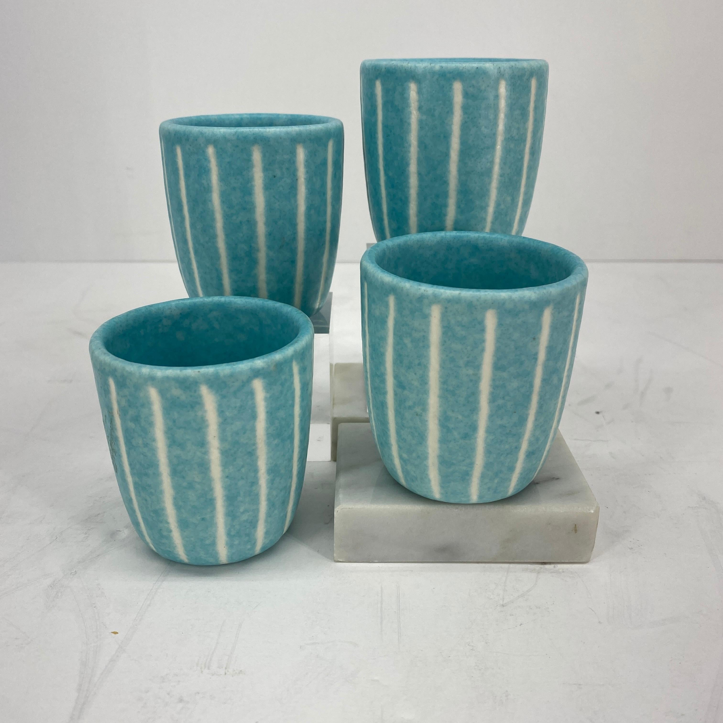 Mid-Century Modern Jaru of California Pitcher and Beaker/Cup Set 3