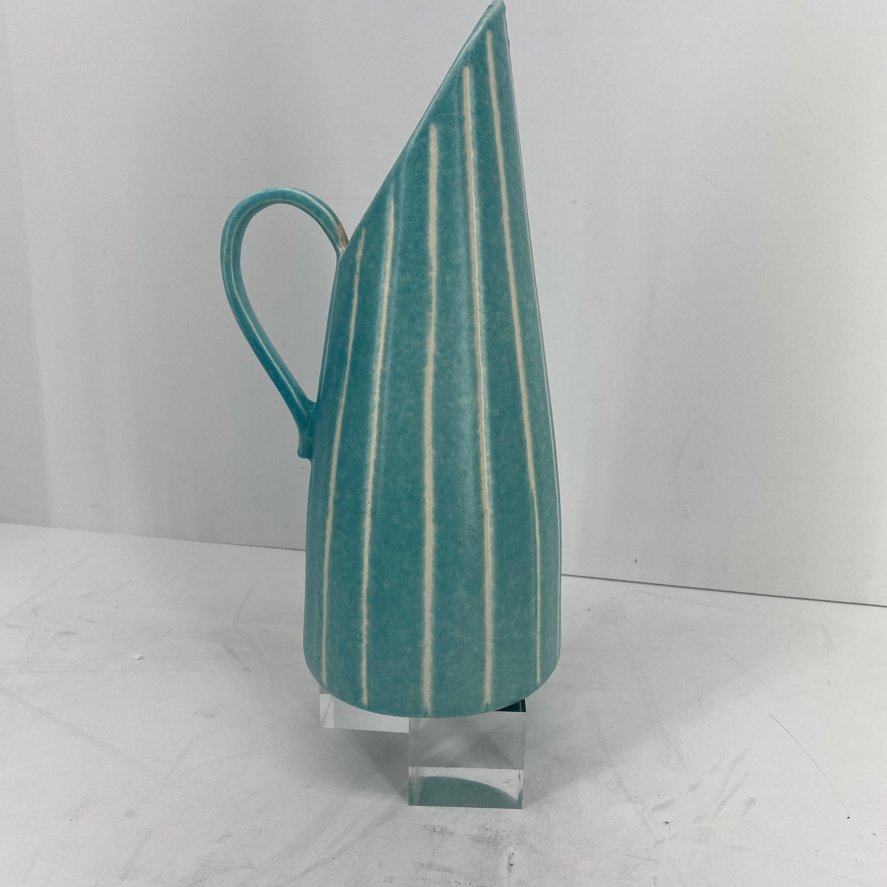 Ceramic Mid-Century Modern Jaru of California Pitcher and Beaker/Cup Set