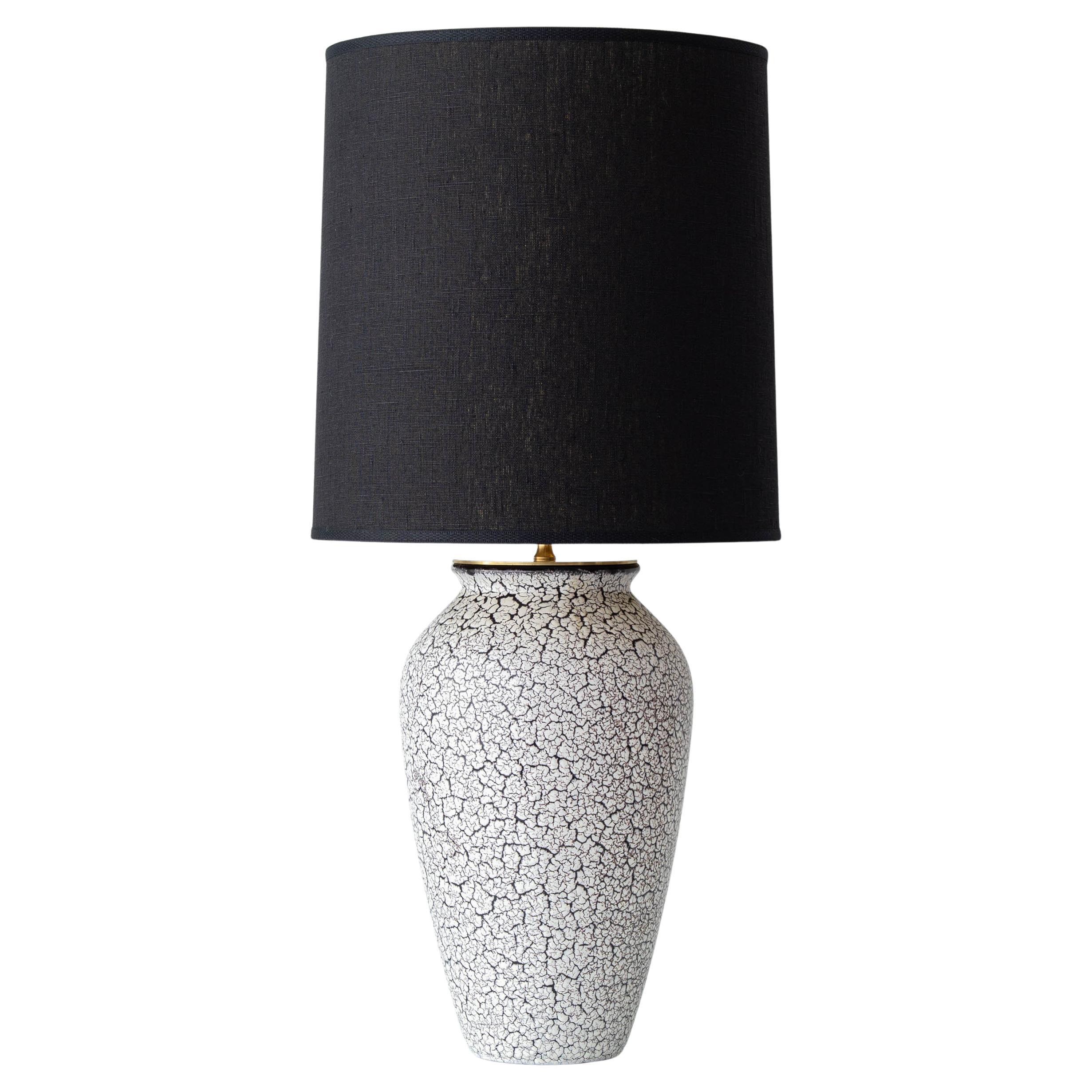 Lampe de table en céramique craquelée Jasba "Cortina", années 1950