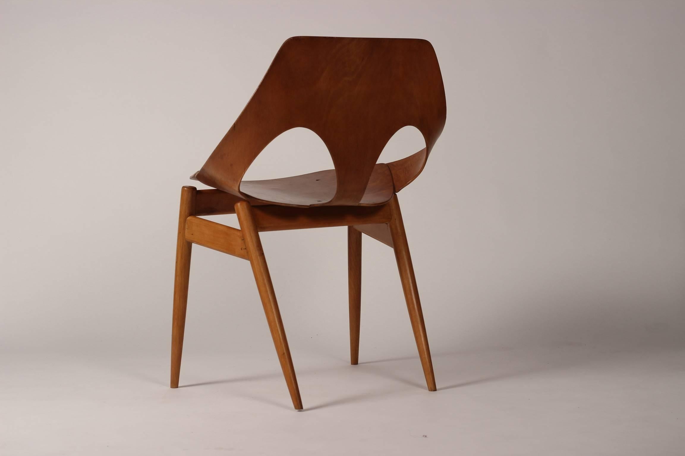 Veneer Mid-Century Modern Jason Chair by Carl Jacobs