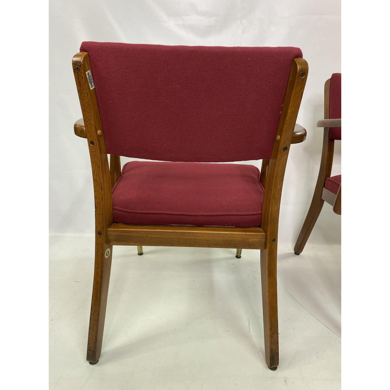 American Mid-Century Modern Jasper Chair Co Walnut Arm Chair’s, Set of 4