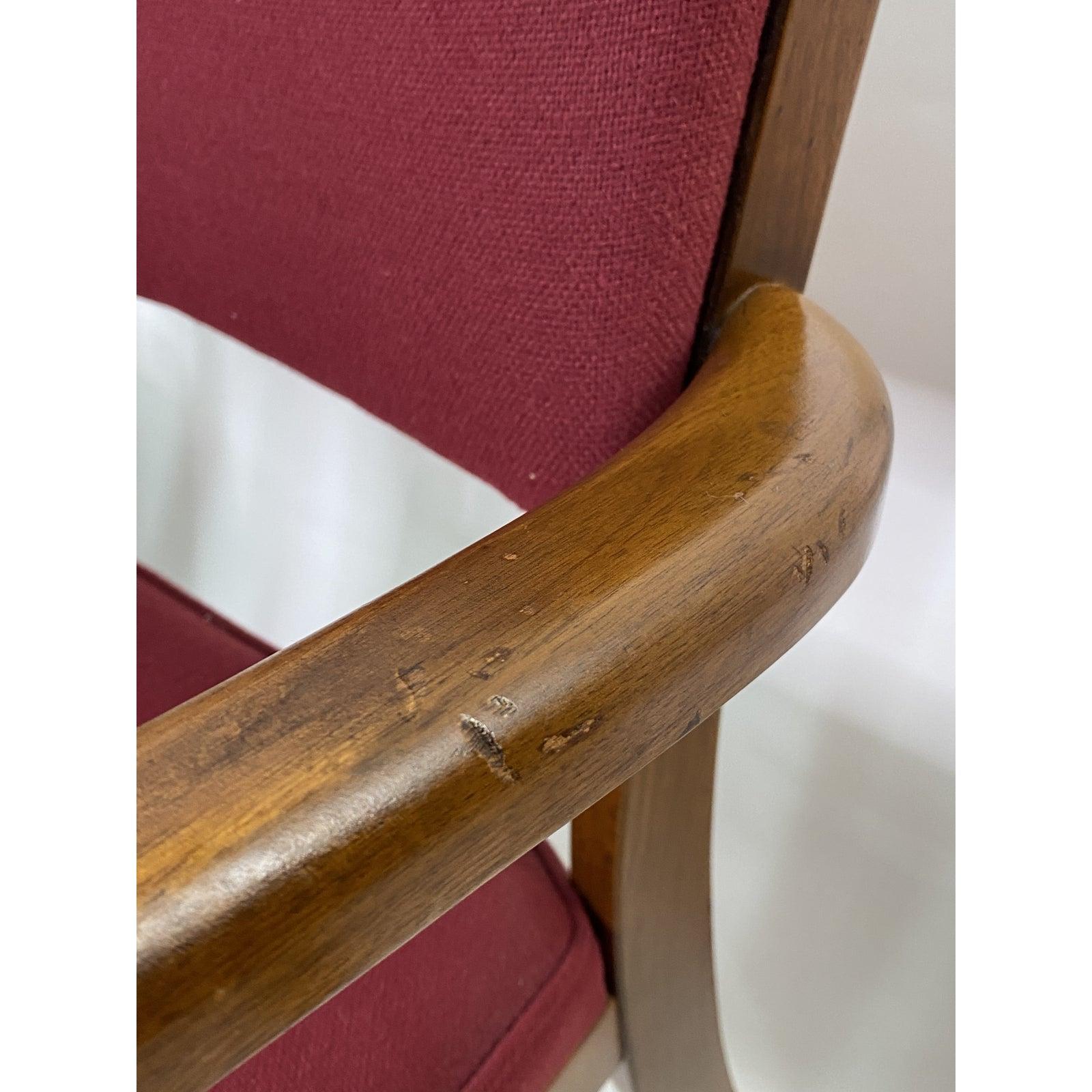 Mid-Century Modern Jasper Chair Co Walnut Arm Chair’s, Set of 4 In Good Condition In Esperance, NY
