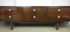 Jean-Michel Frank Style "Americano Escandinavo" Lignum Vitae and Chrome Credenza