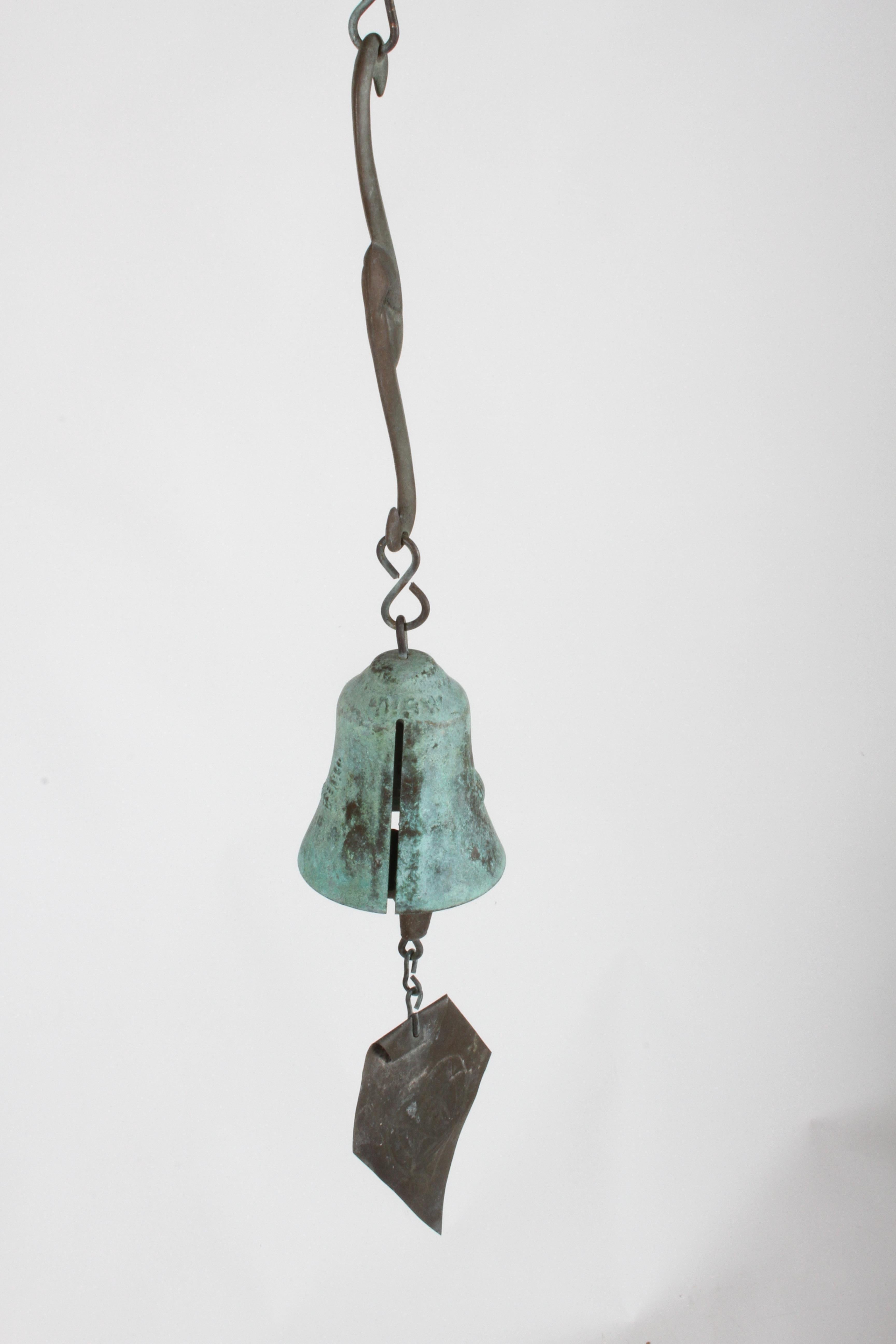 Mid-Century Modern Jeff Cross Brutalist Bronze Sculptural Wind Chime or Bell In Good Condition In St. Louis, MO