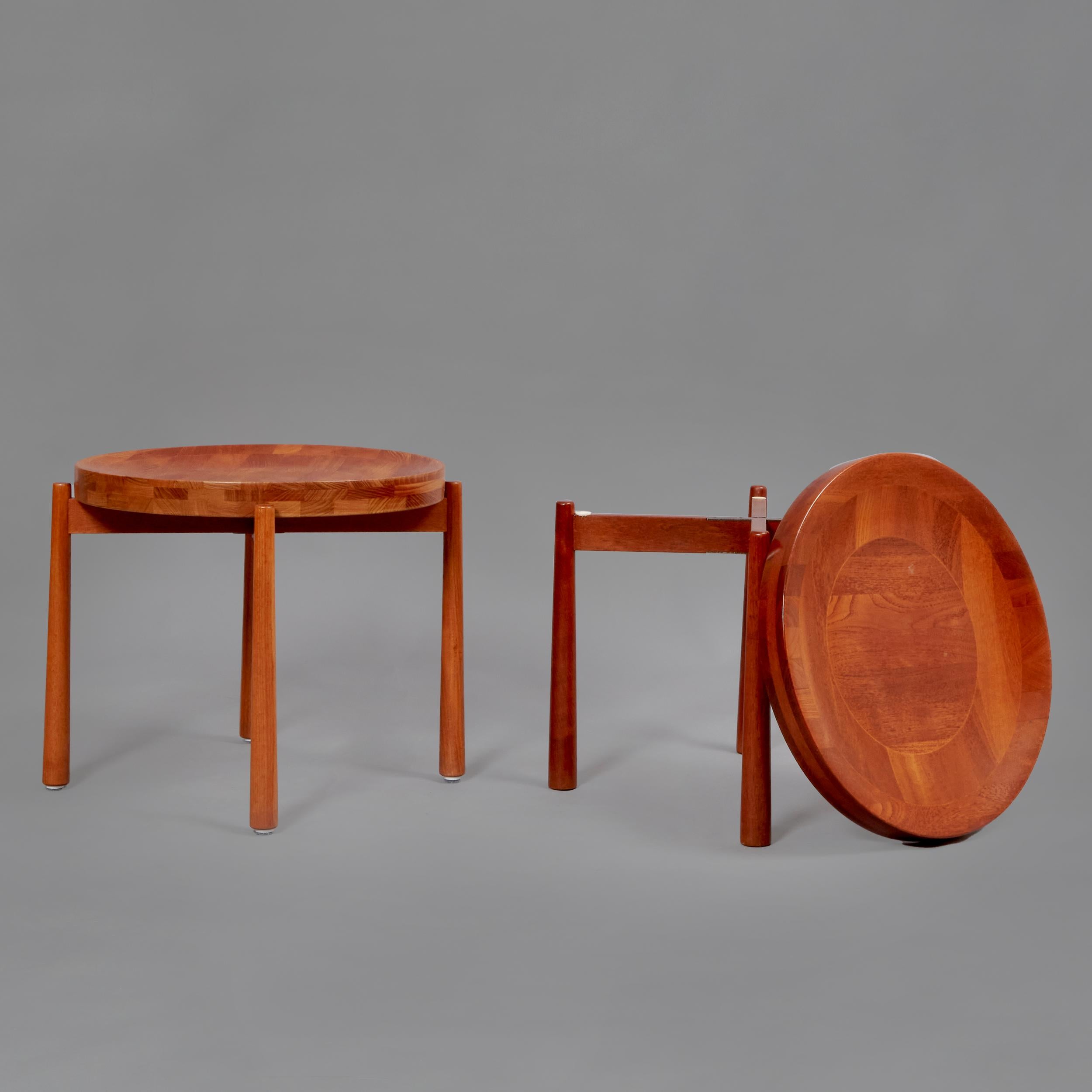 Danish Mid-century modern Jens Quistgaard Teak Wood Side Table and Tray For Sale
