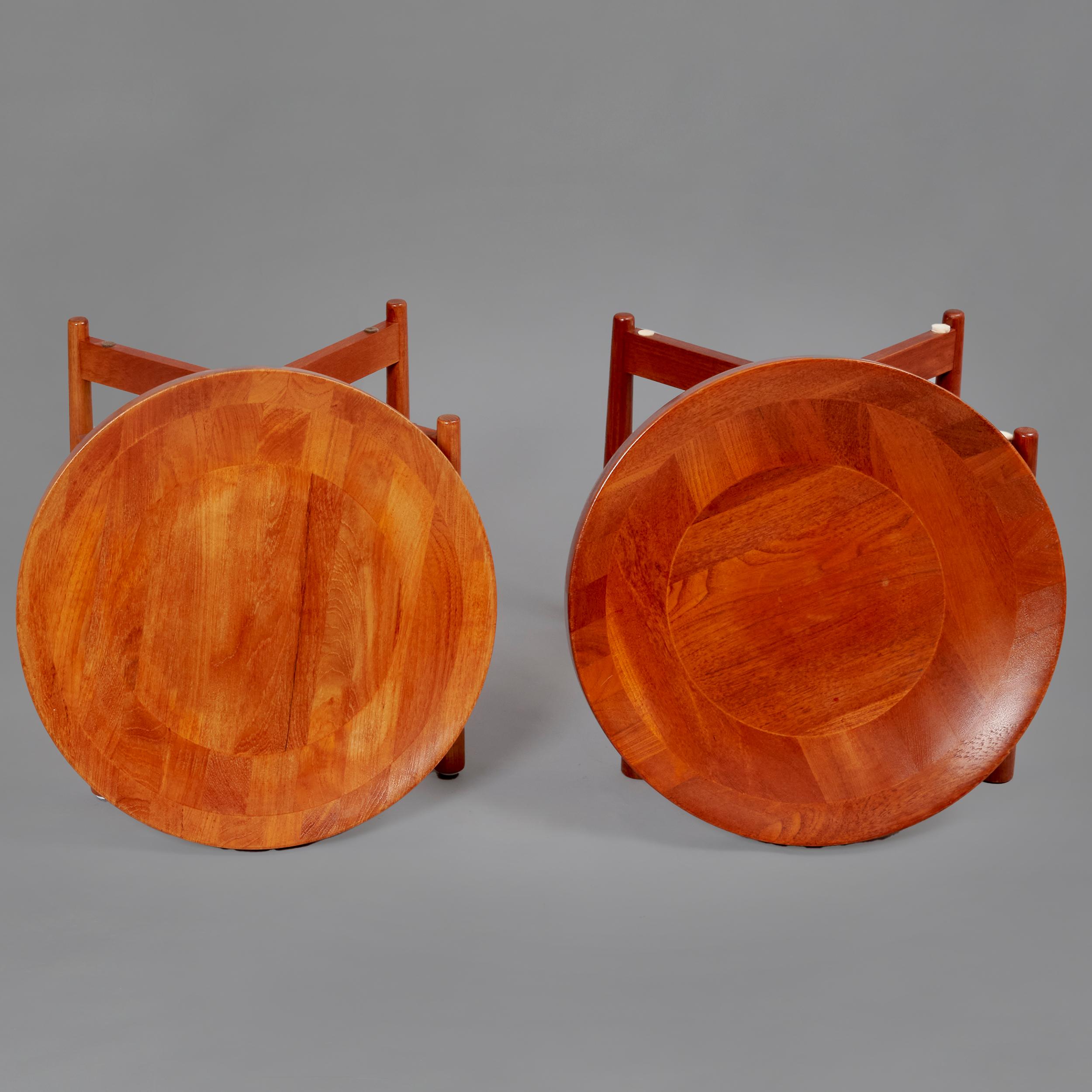 Table d'appoint et plateau Jens Quistgaard en bois de teck, moderne du milieu du siècle dernier Bon état - En vente à Madrid, ES