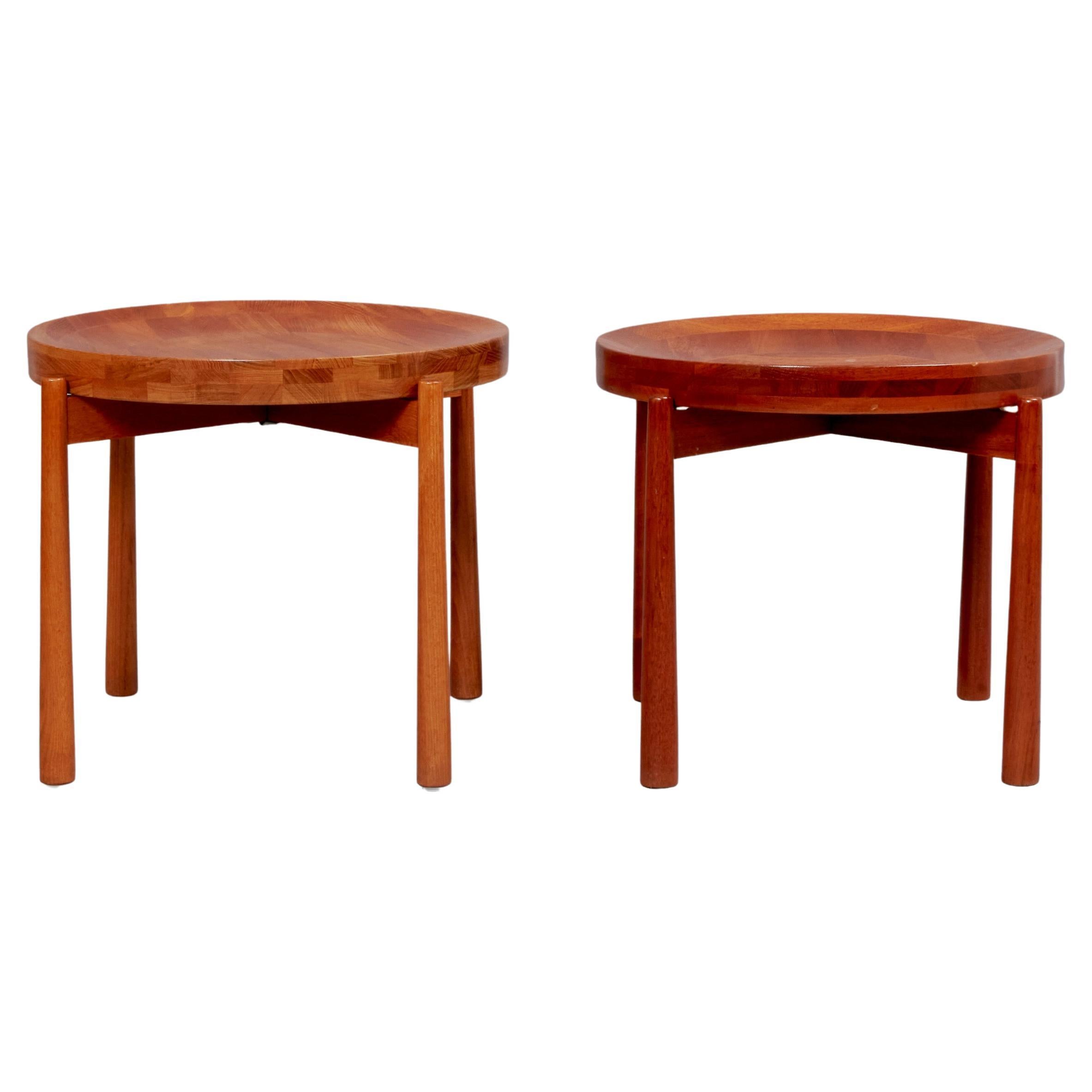 Mid-century modern Jens Quistgaard Teak Wood Side Table and Tray For Sale
