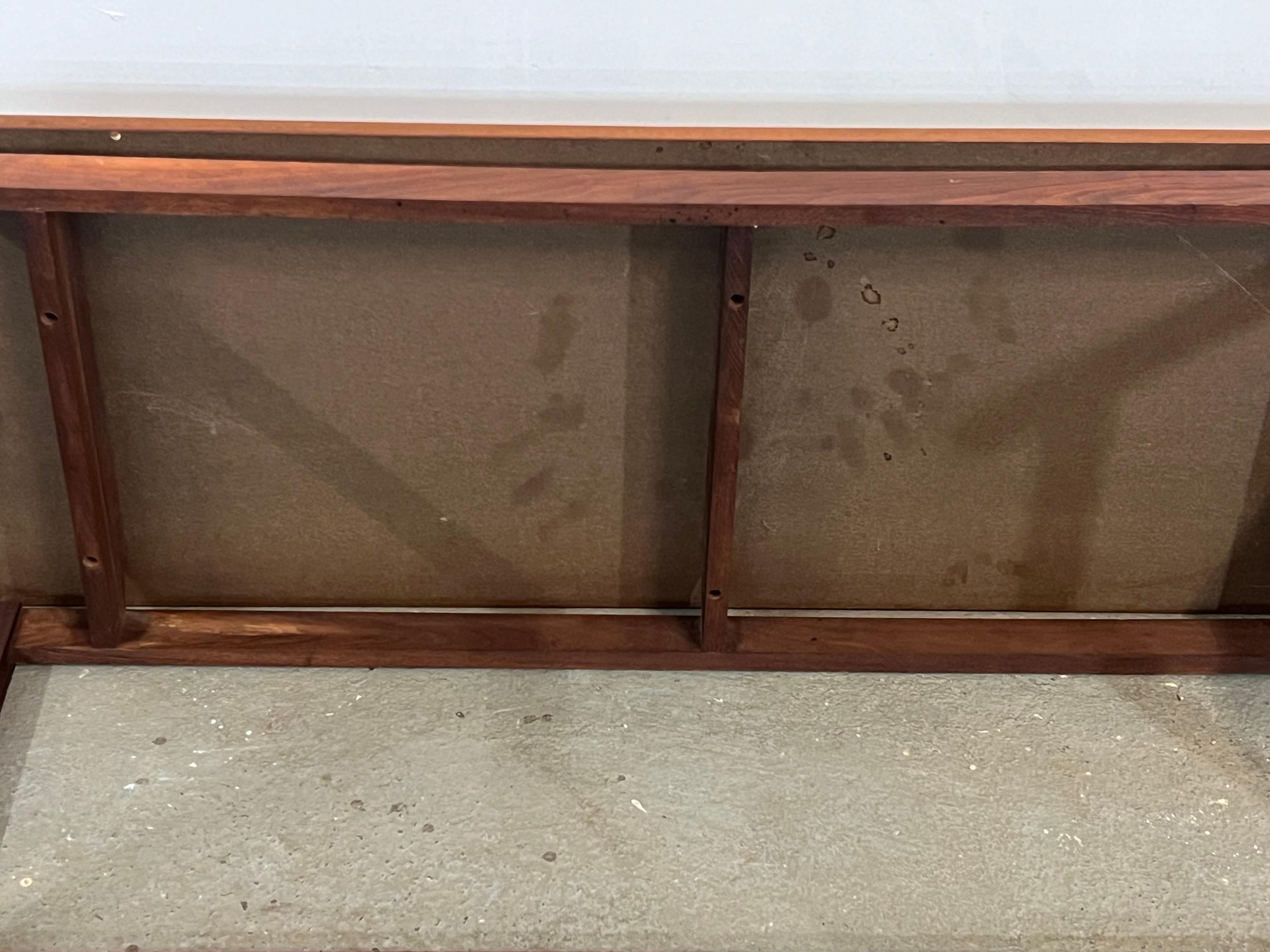 Mid Century  Modern Jens Risom Floating Top Walnut Bench/Table For Sale 3