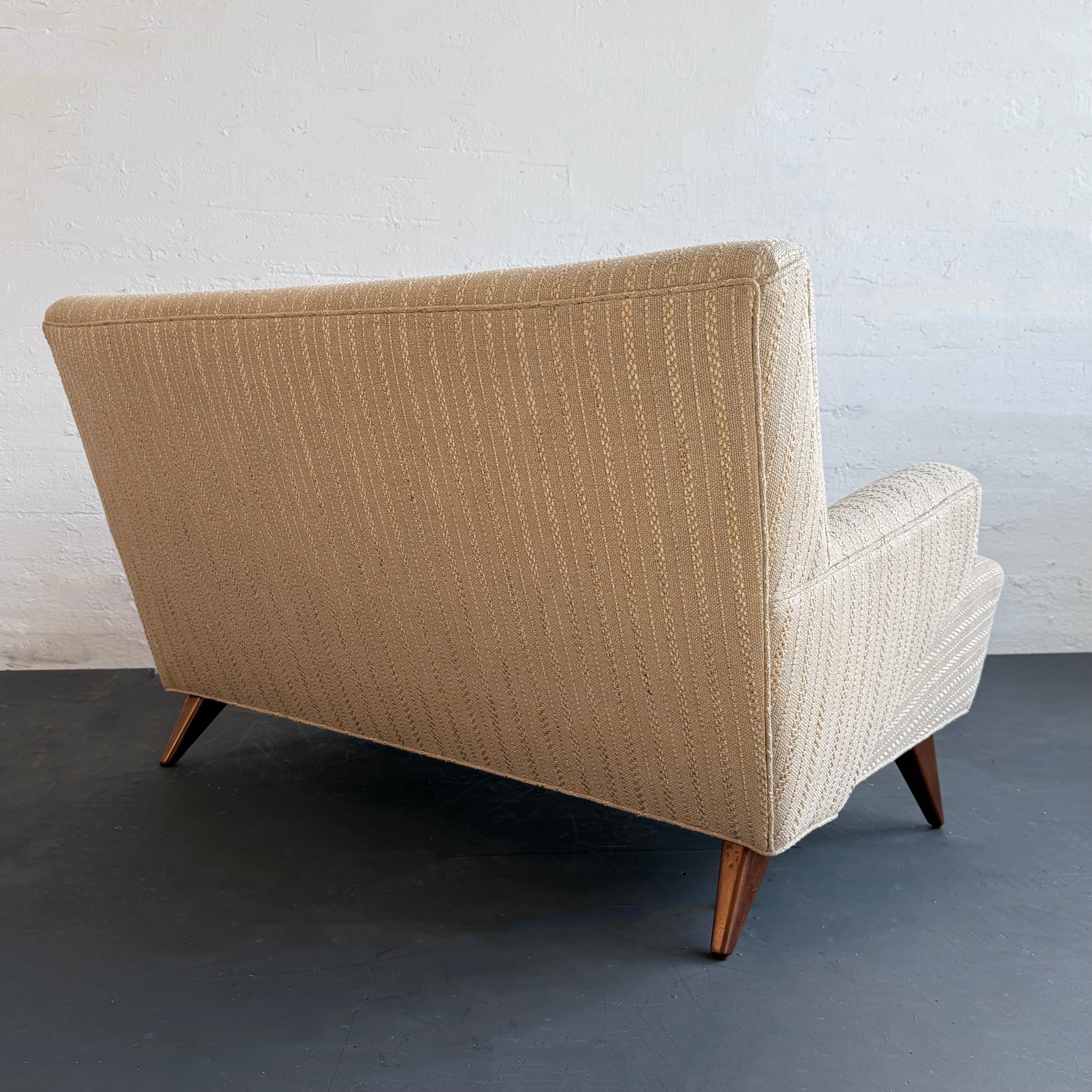Upholstery Mid-Century Modern Jens Risom Model 37 Loveseat Sofa For Knoll For Sale