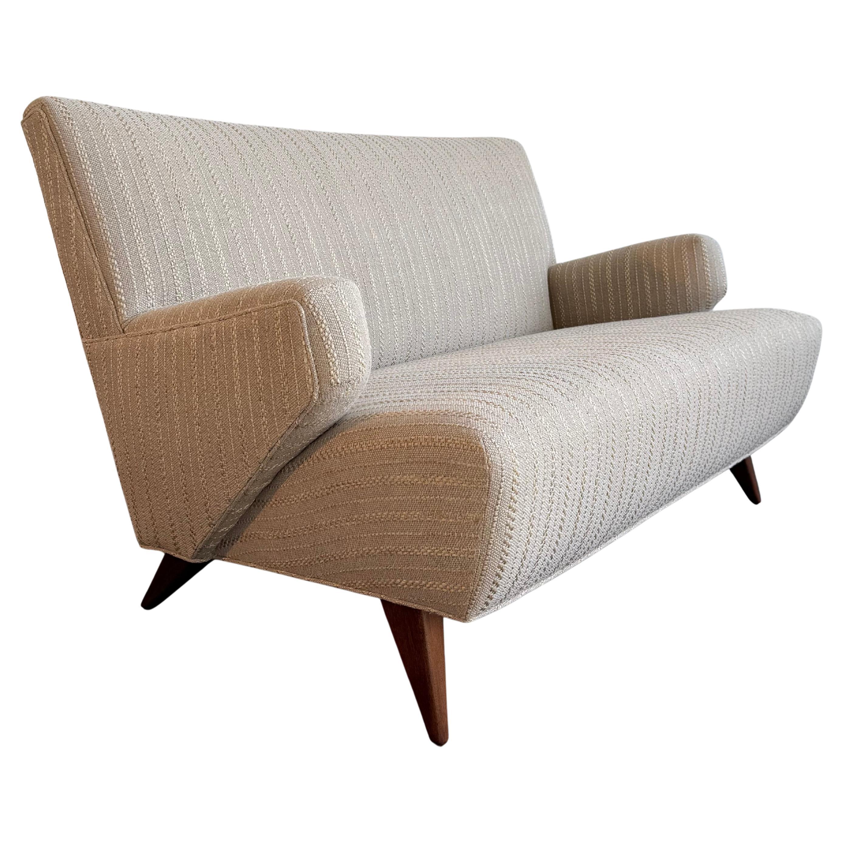 Mid-Century Modern Jens Risom Model 37 Loveseat Sofa For Knoll For Sale