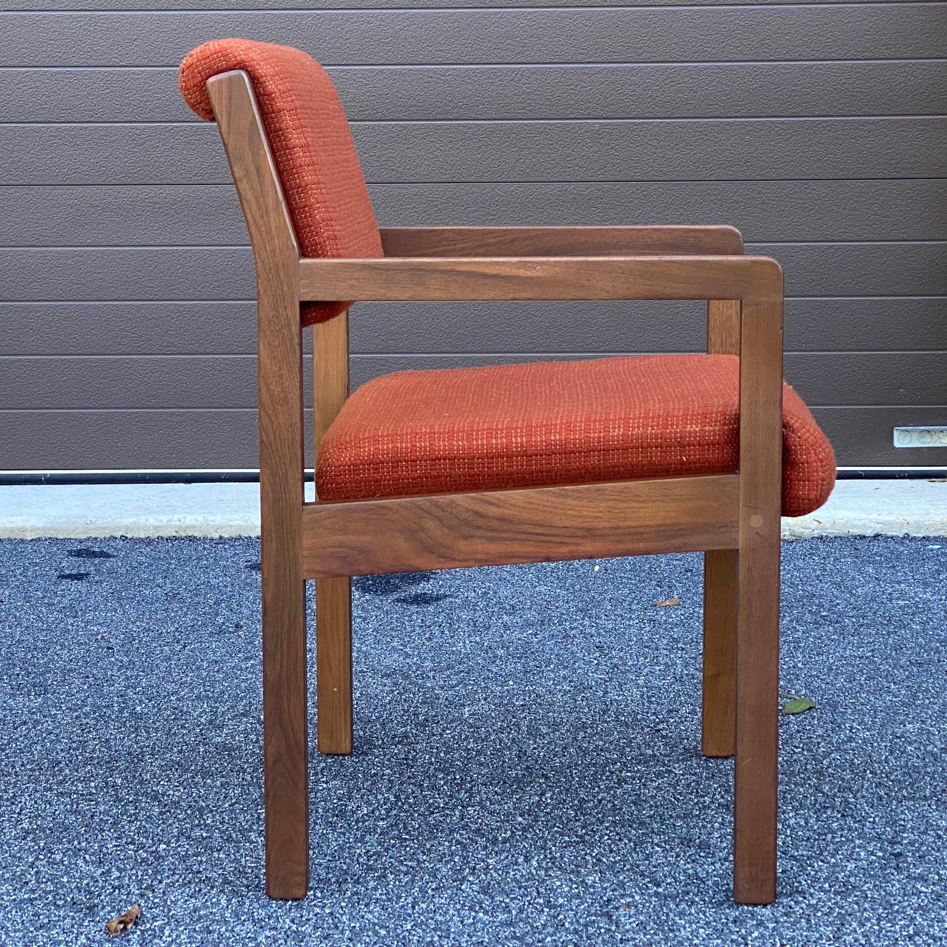 Mid-Century Modern Jens Risom Risom/Marble Corporation Walnut Armchair For Sale 5