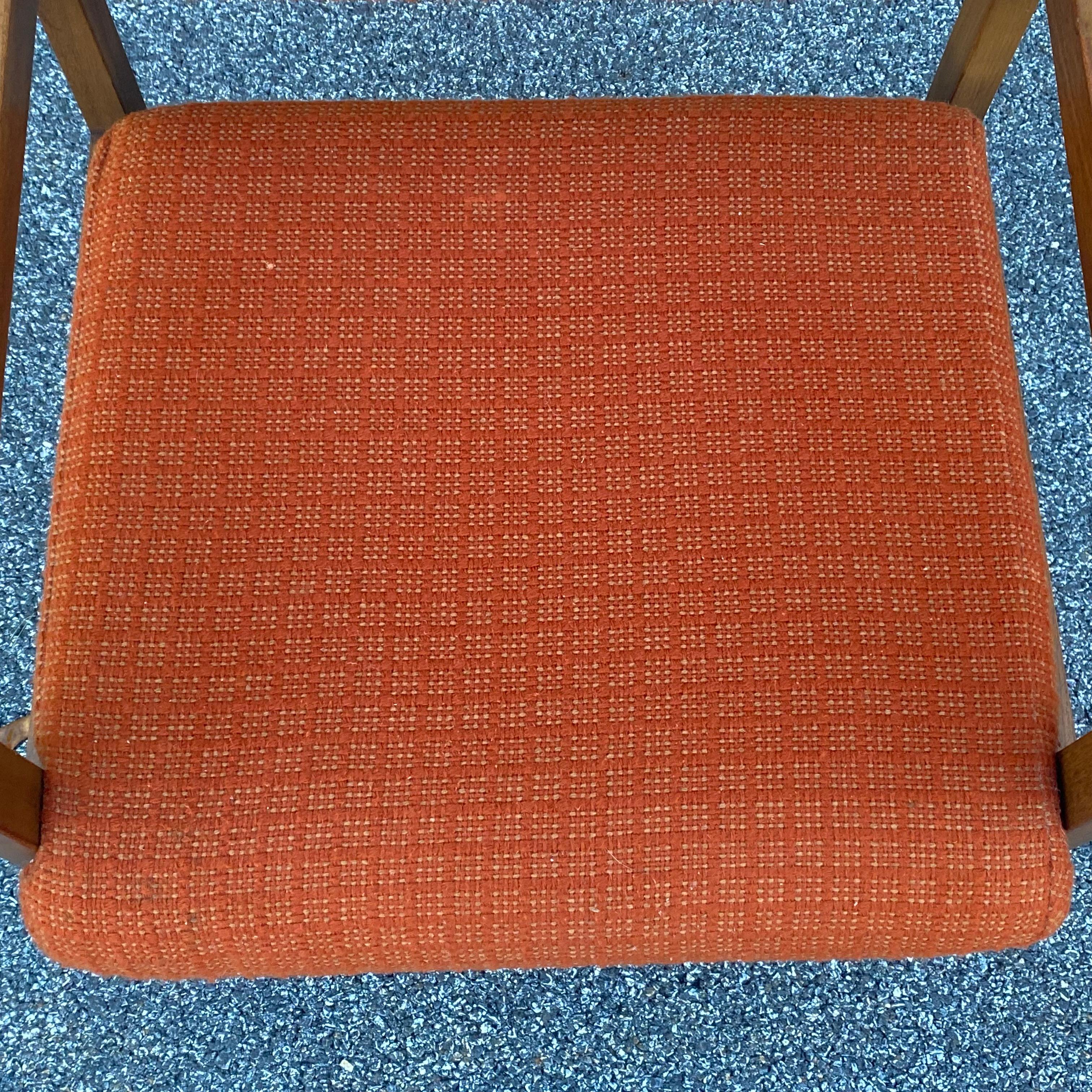Hand-Crafted Mid-Century Modern Jens Risom Risom/Marble Corporation Walnut Armchair For Sale