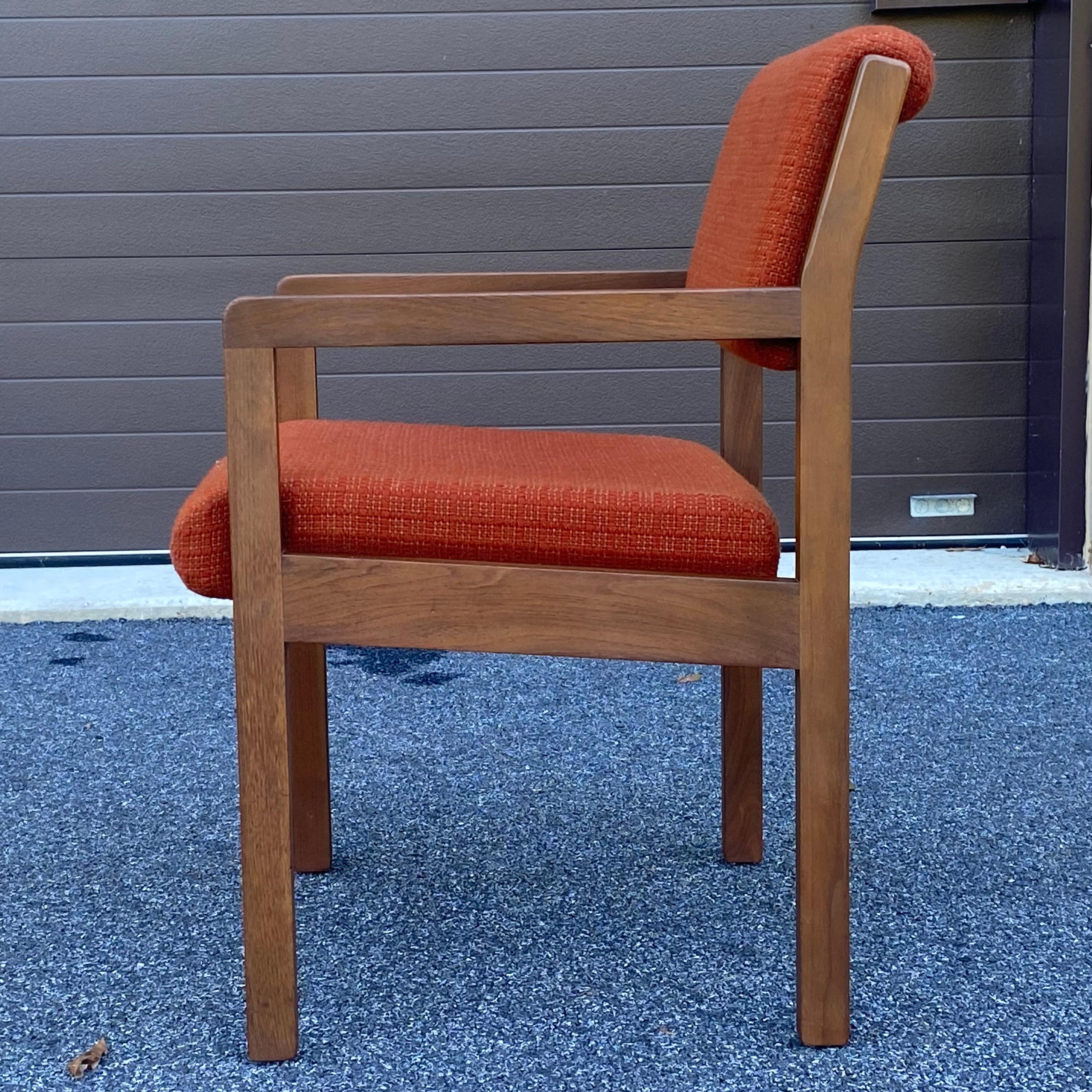Mid-Century Modern Jens Risom Risom/Marble Corporation Walnut Armchair For Sale 2