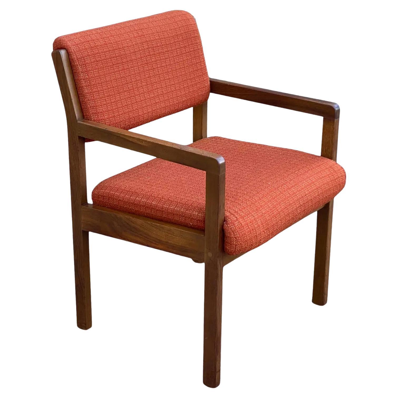 Mid-Century Modern Jens Risom Risom/Marble Corporation Walnut Armchair For Sale