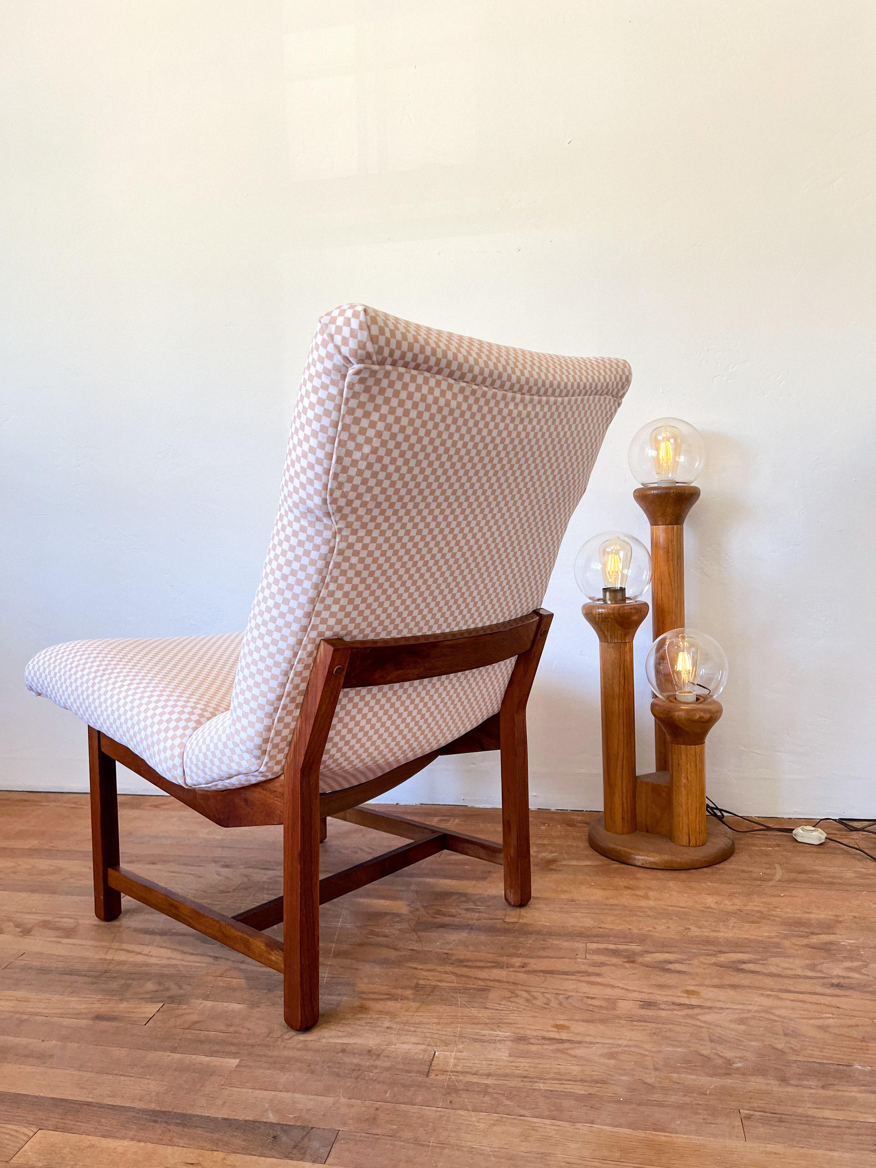 Sessel ohne Armlehne im Jens Risom-Stil, Mid-Century Modern im Angebot 5