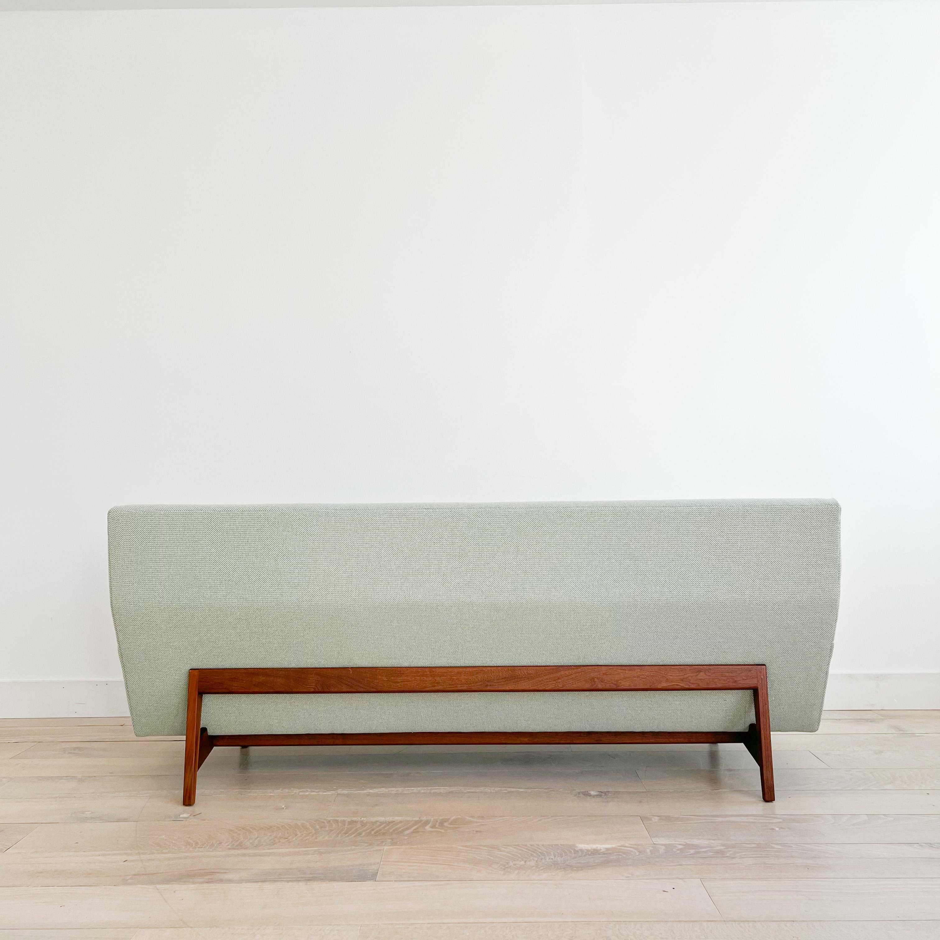 Mid-Century Modern Jens Risom U150 Sofa w/ New Mint Green Upholstery 9