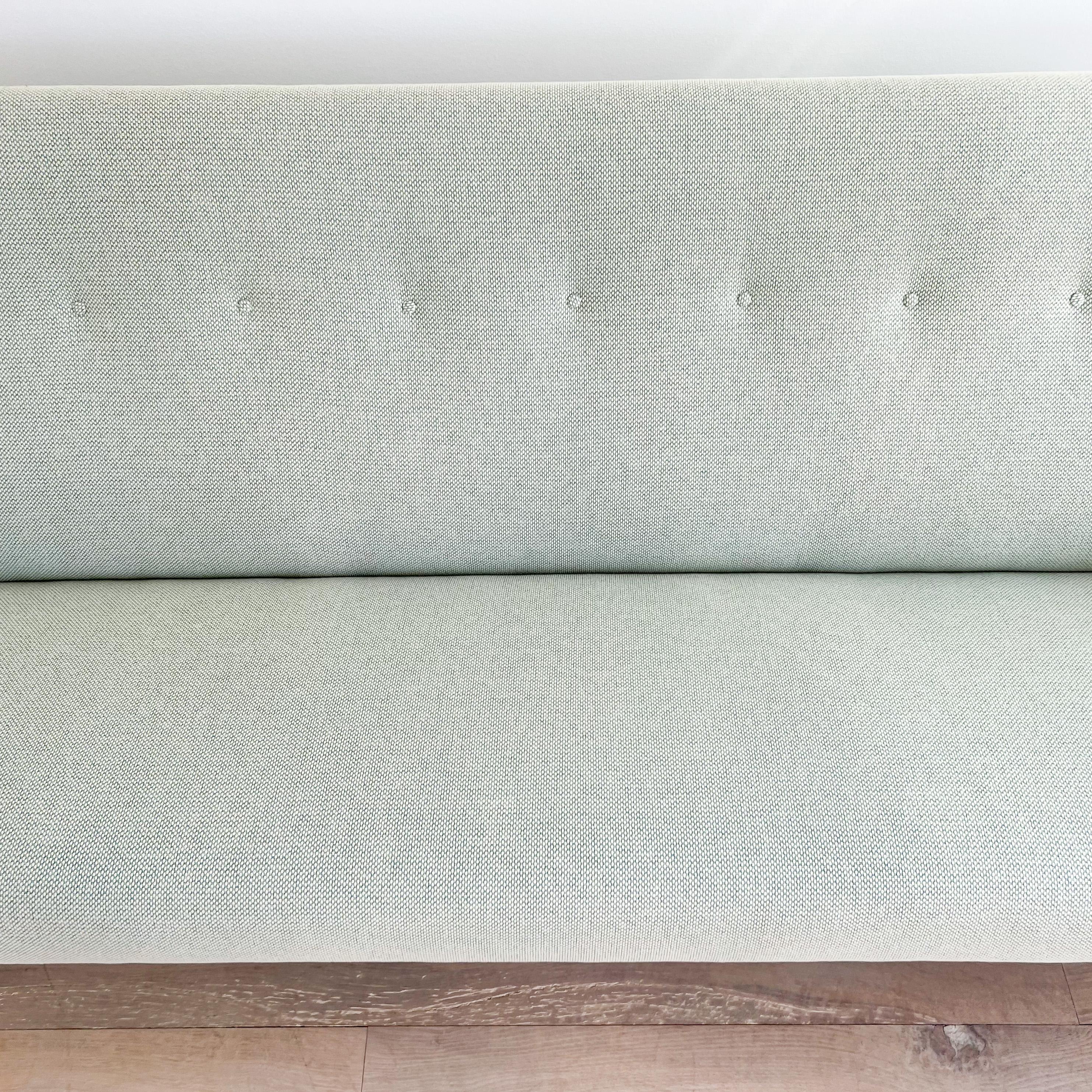 Mid-Century Modern Jens Risom U150 Sofa w/ New Mint Green Upholstery 1