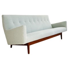 Mid-Century Modern Jens Risom U150 Sofa w/ New Mint Green Upholstery