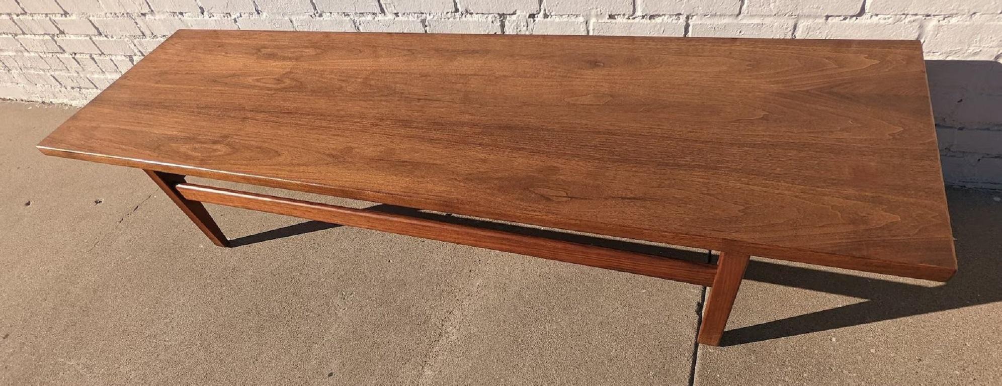 Mid Century Modern Jens Risom Walnut Coffee Table
Above average vintage condition and structurally sound. Table has been refinished and doea have small areas where the veneer has been sanded through.
Additional information:
Materials: walnut Vintage