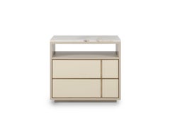 Mid-Century Modern Jensen Bedside Table, Set/2, Quartz, Handmade by Greenapple