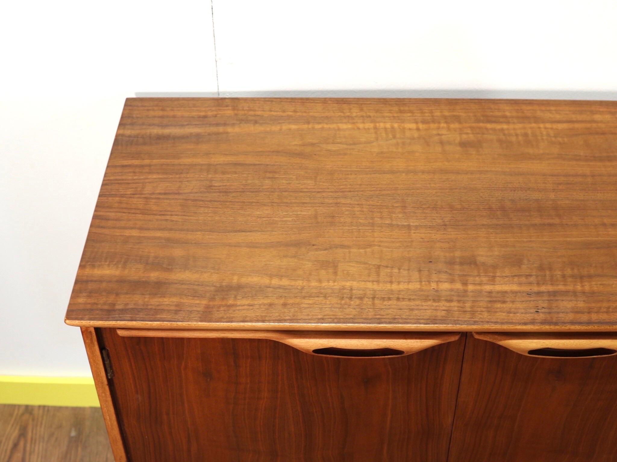 Teak Mid-Century Modern Jentique Dark Wood British Credenza