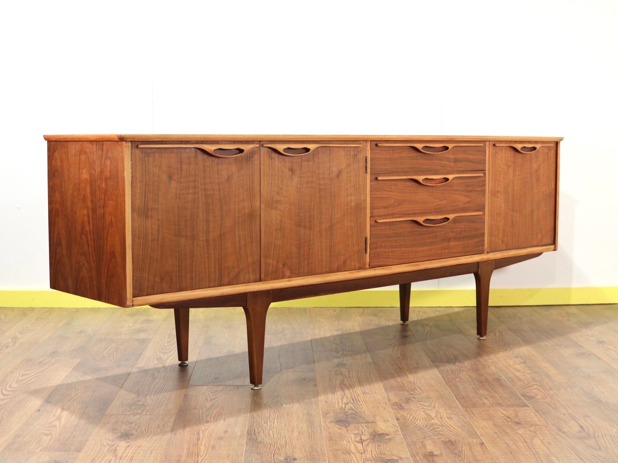 Mid-Century Modern Jentique Dark Wood British Credenza 3