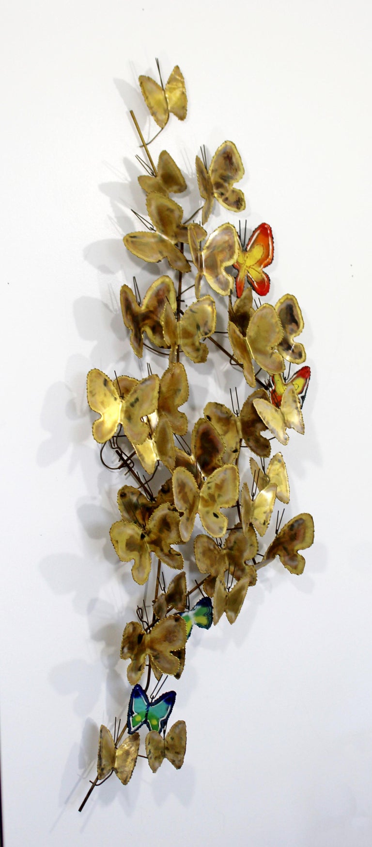 バタフライ　デコ　60s Curtis Jere ミッドセンチュリー Mid-Century Modern Jere Enameled Brass Butterfly Wall Sculpture