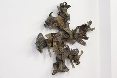 Mid-Century Modern Jere Style Abstrakte Freiform 3D Metall Wandbehang