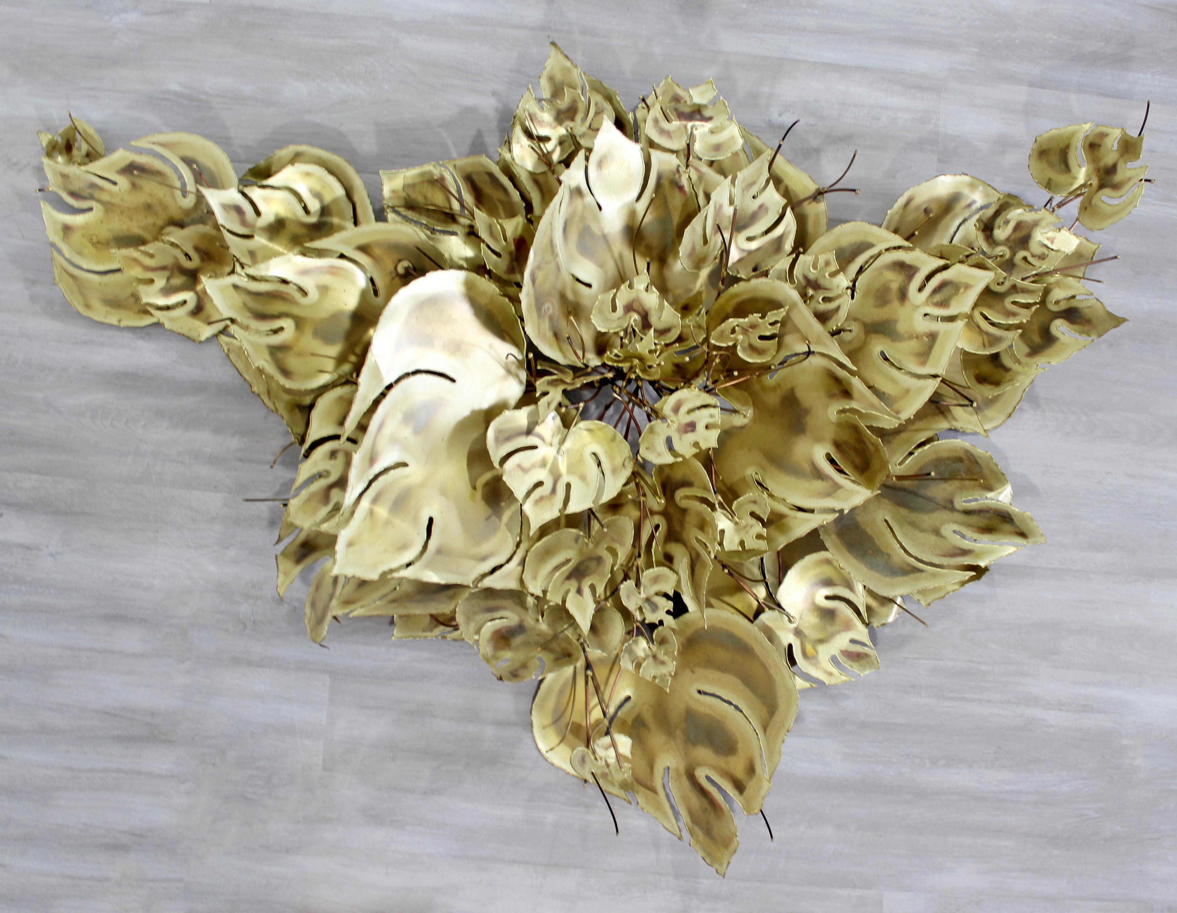 brass leaf wall decor