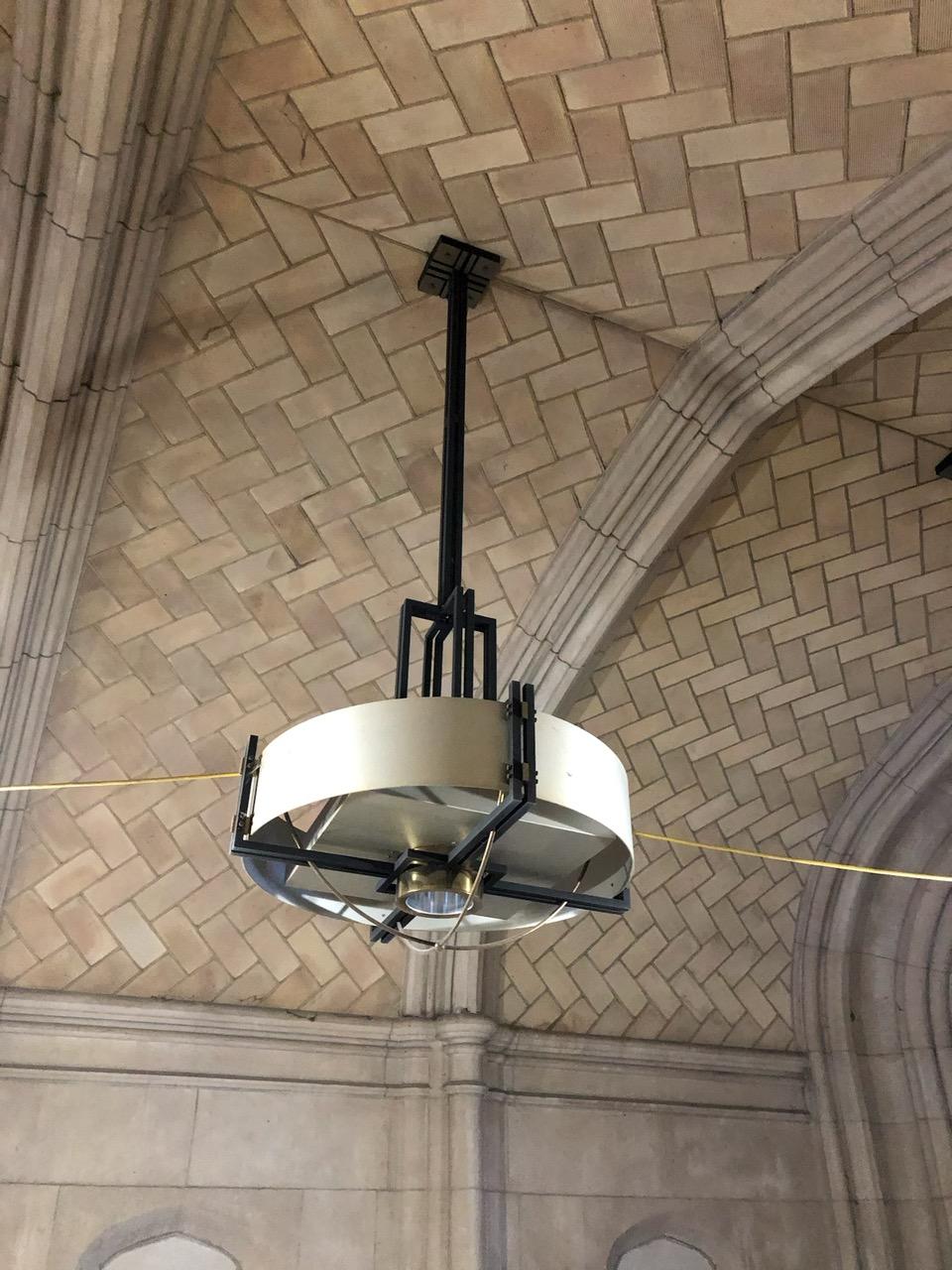 Mid-Century Modern Jetson Pendant Light Union Theological Seminary in NYC For Sale 5
