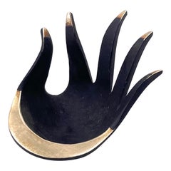 Walter Bosse, for Herta Baller, "Black Gold Line" Hand in Bronze, 1950s