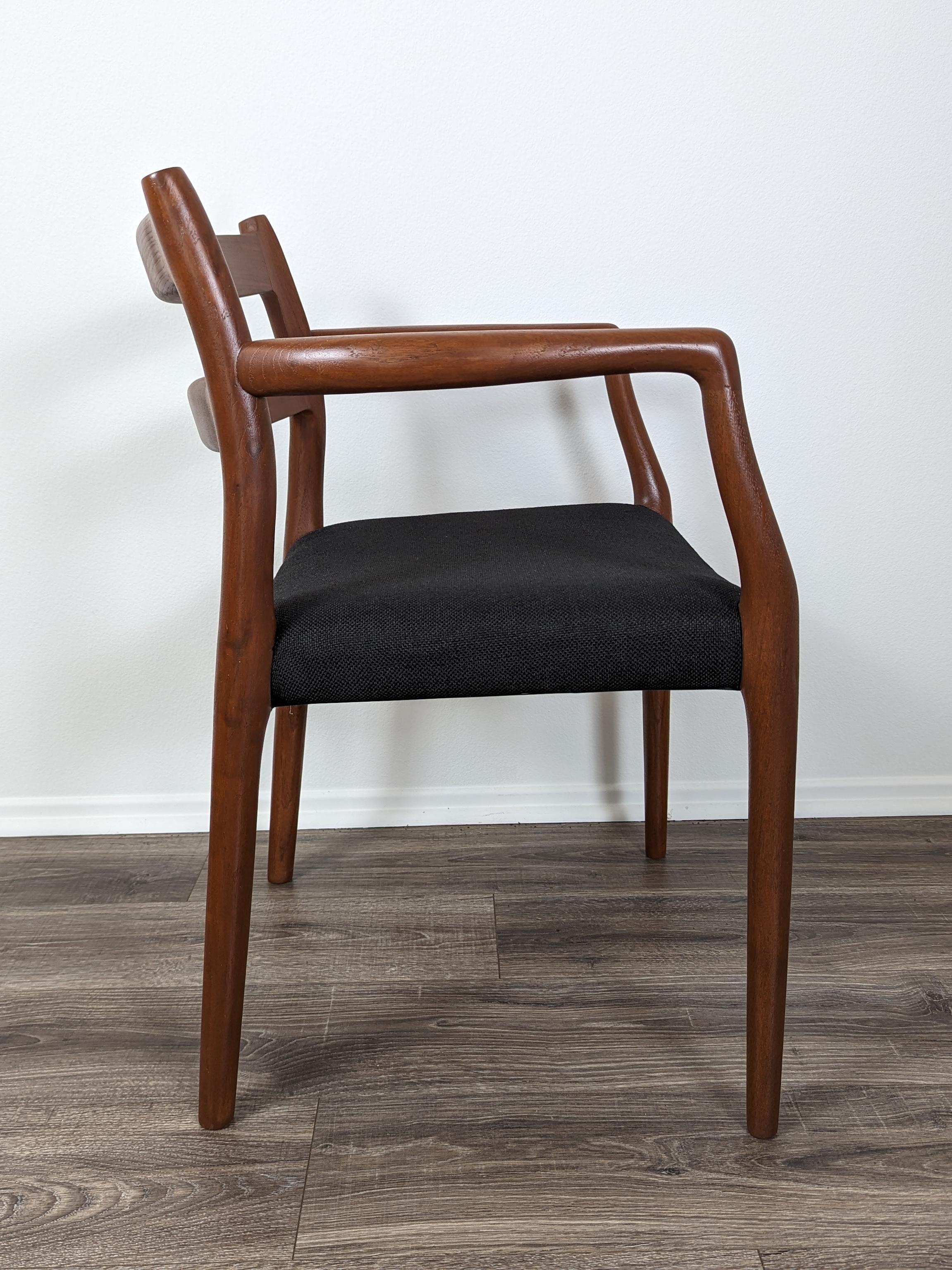 Teak Mid Century Modern J.L. Møllers, Model 67, Arm Chairs by Niels Otto Moller For Sale