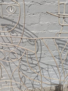 Mid Century Modern John Risley Steel Sculpture Bench